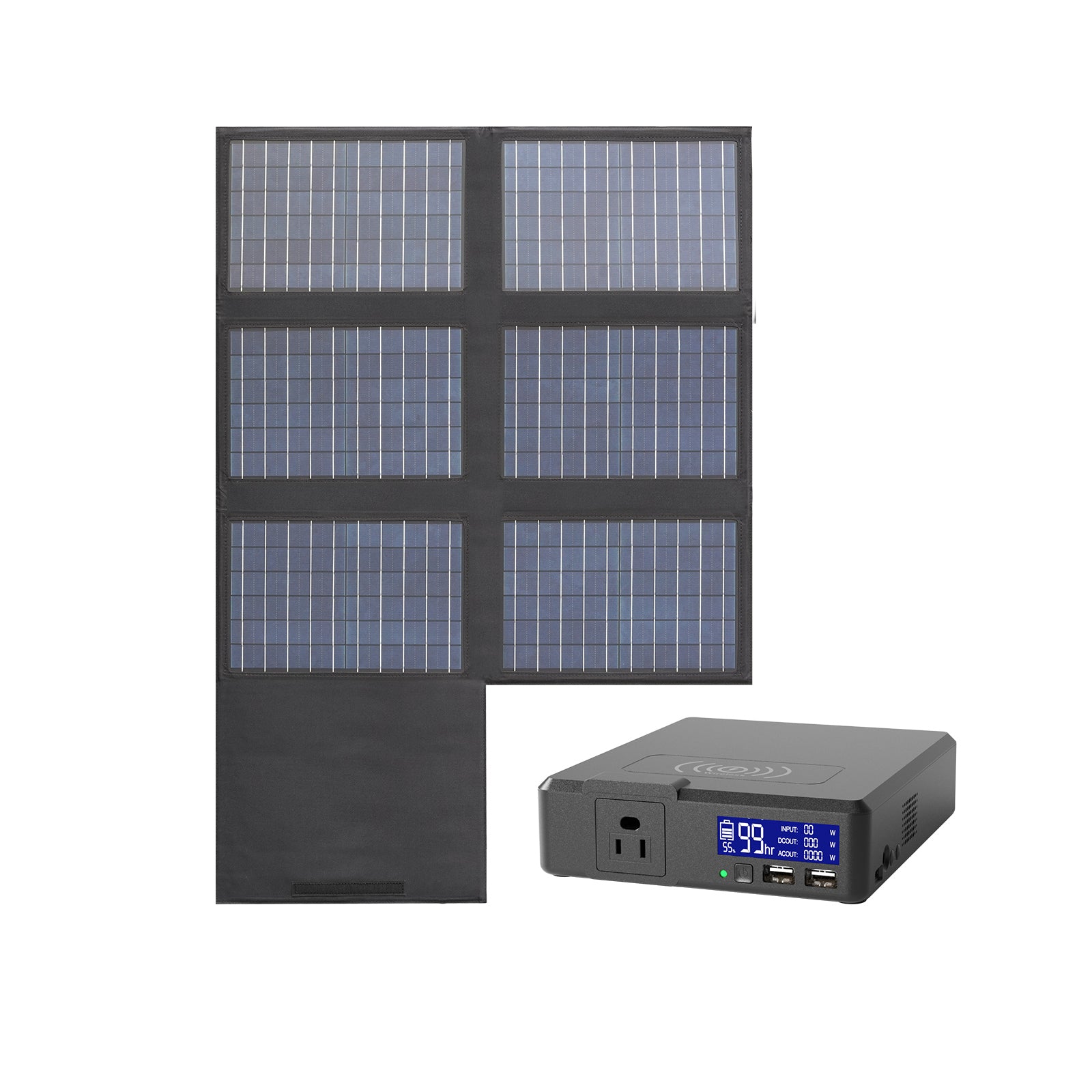 Panneau solaire pliable - panneau solaire portable 60W avec USB 5V