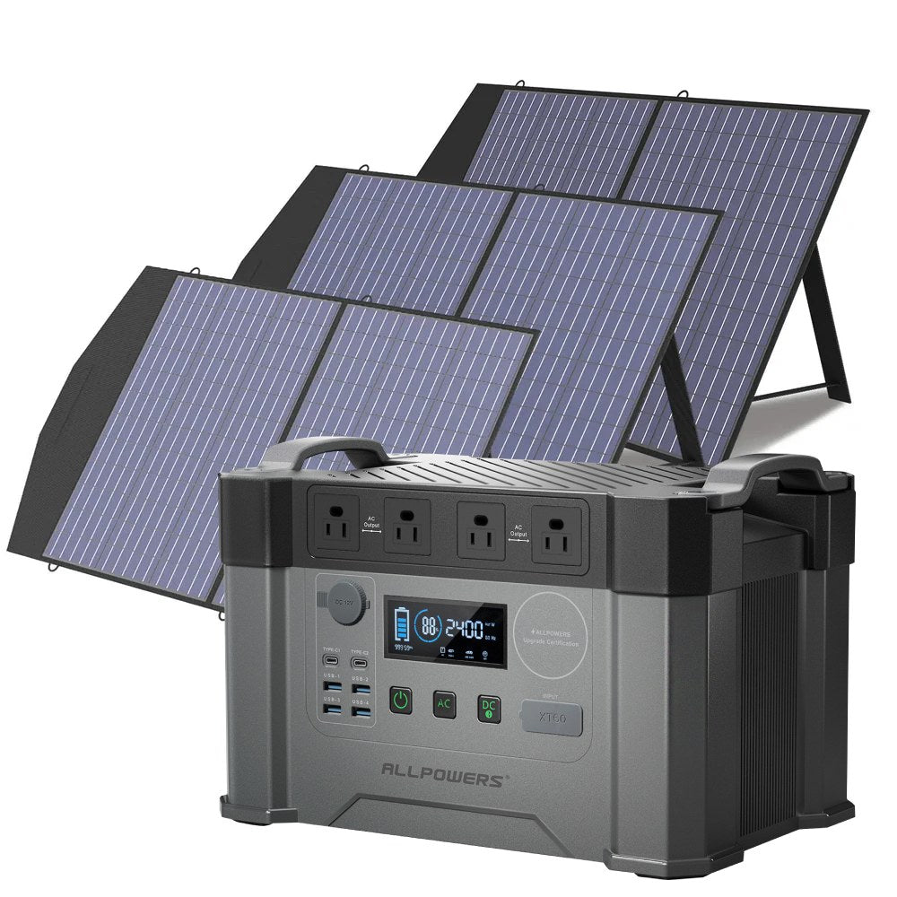 ALLPOWERS Solar Generator Kit 2400W (S2000 Pro + SP027 100W Solar Panel)