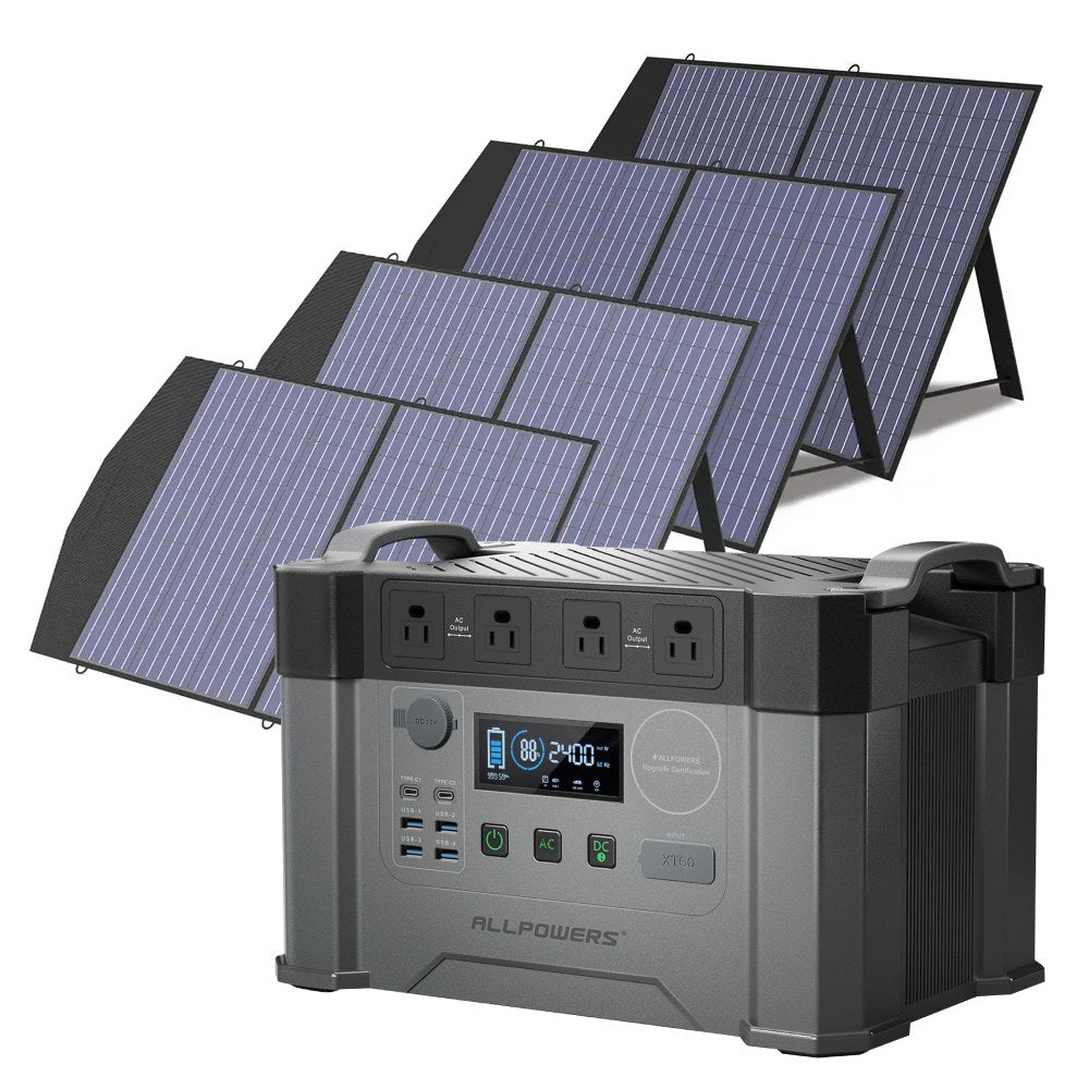 ALLPOWERS Solar Generator Kit 2400W (S2000 Pro + SP027 100W Solar Panel)