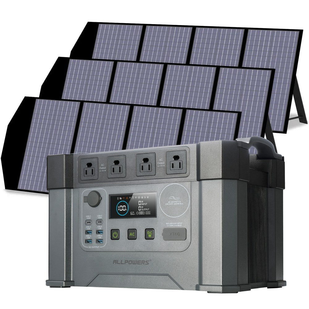 ALLPOWERS Solar Generator Kit 2400W (S2000 Pro + SP029 140W Solar Panel)
