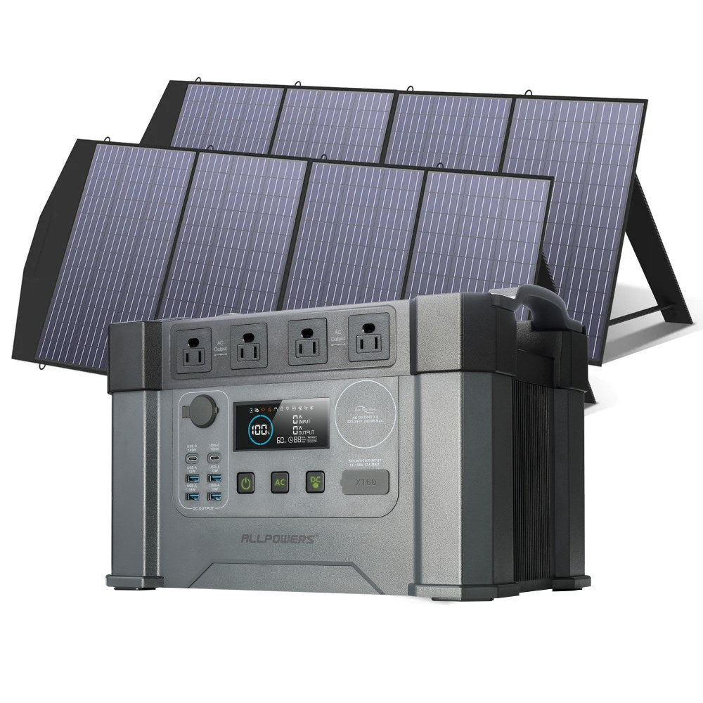 ALLPOWERS Solar Generator Kit 2400W (S2000 Pro + SP033 200W Solar Panel)