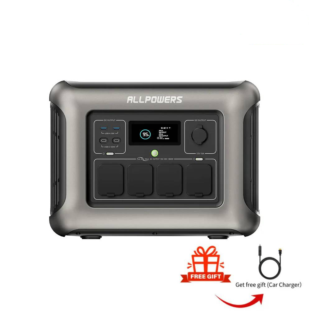 ALLPOWERS R1500 Portable Power Station 1800W 1152Wh LiFePO4 Battery