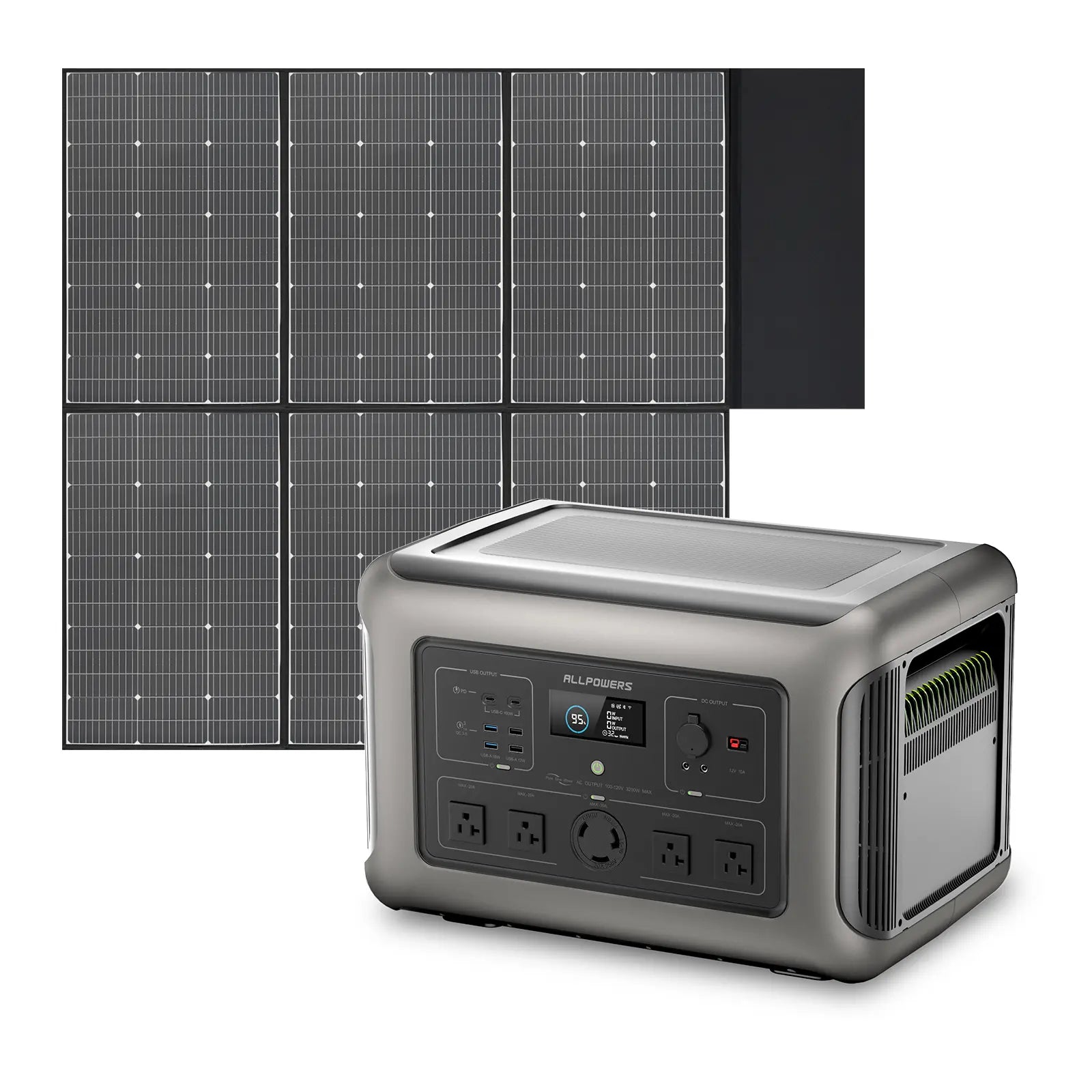 ALLPOWERS Solar Generator Kit 3200W (R3500 + SP039 600W Solar Panel)