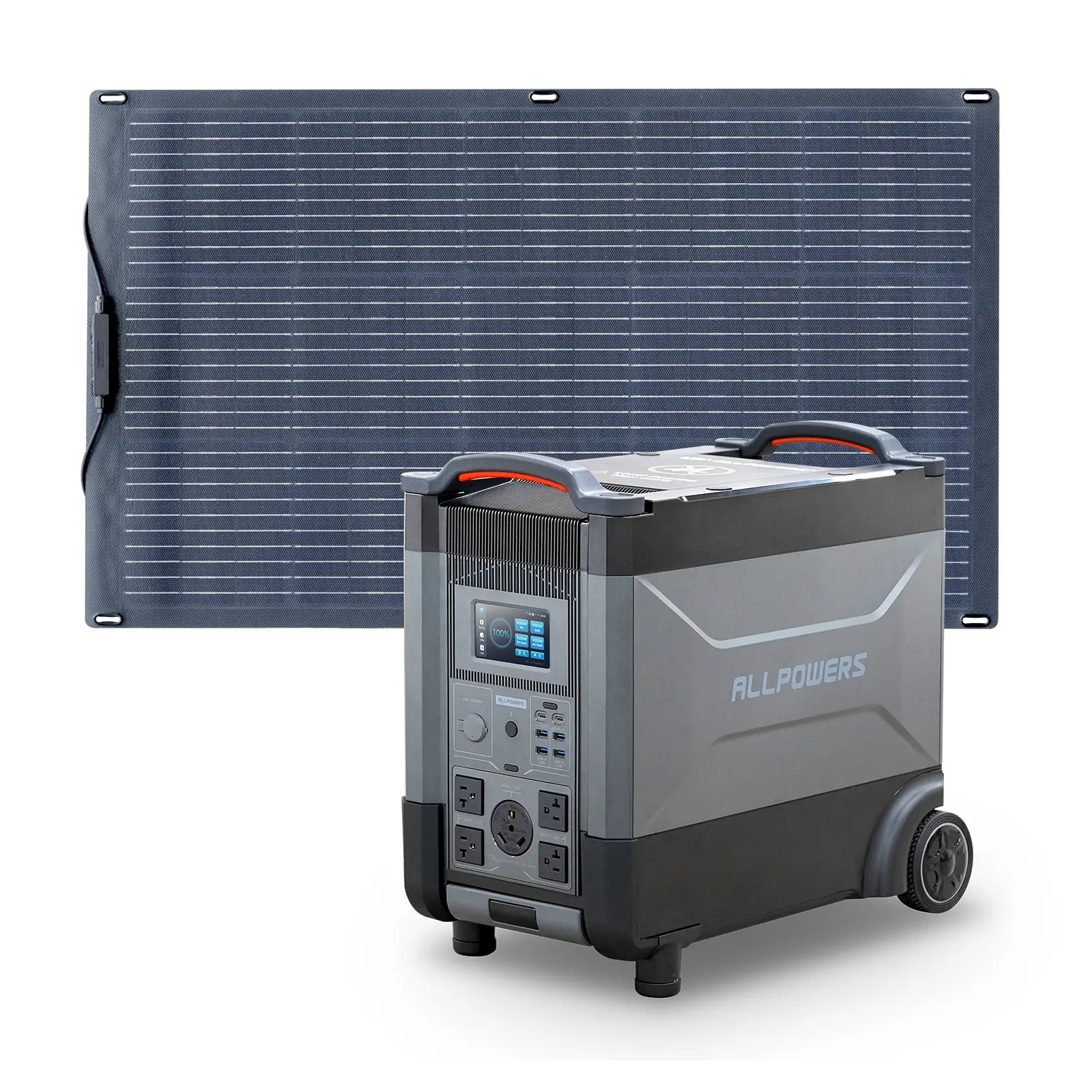 ALLPOWERS Solar Generator Kit 3600W (R4000 + SF100 100W Flexible Solar Panel)