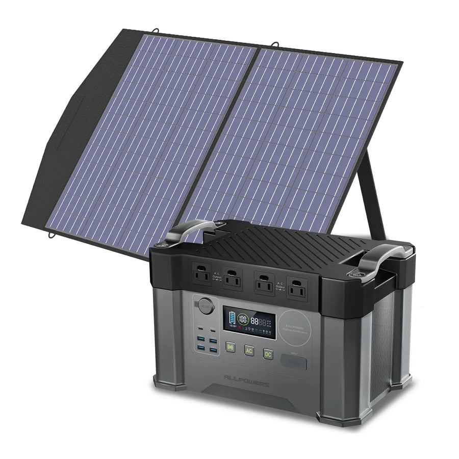 ALLPOWERS Solar Generator Kit 2000W (S2000 + SP027 100W Solar Panel)