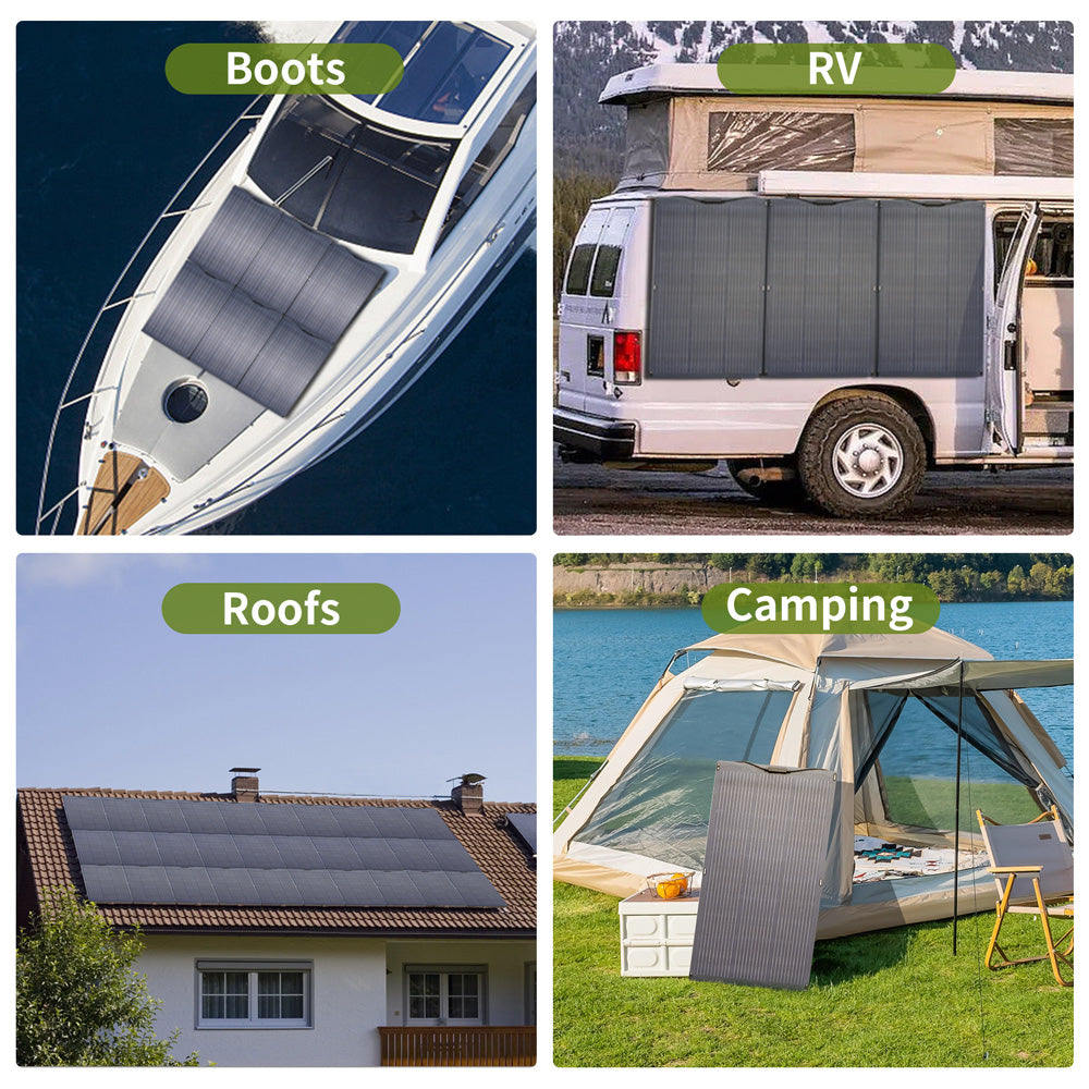 ALLPOWERS SF100 Monocrystalline Flexible Solar Panel 100W