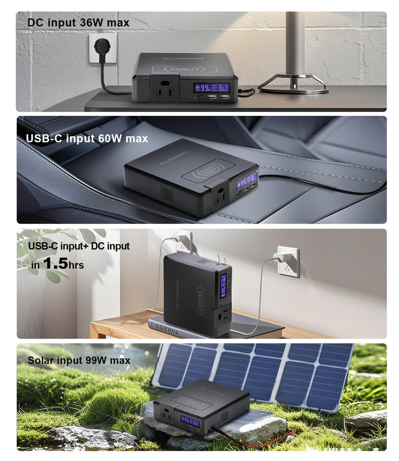 Multiple charging methods