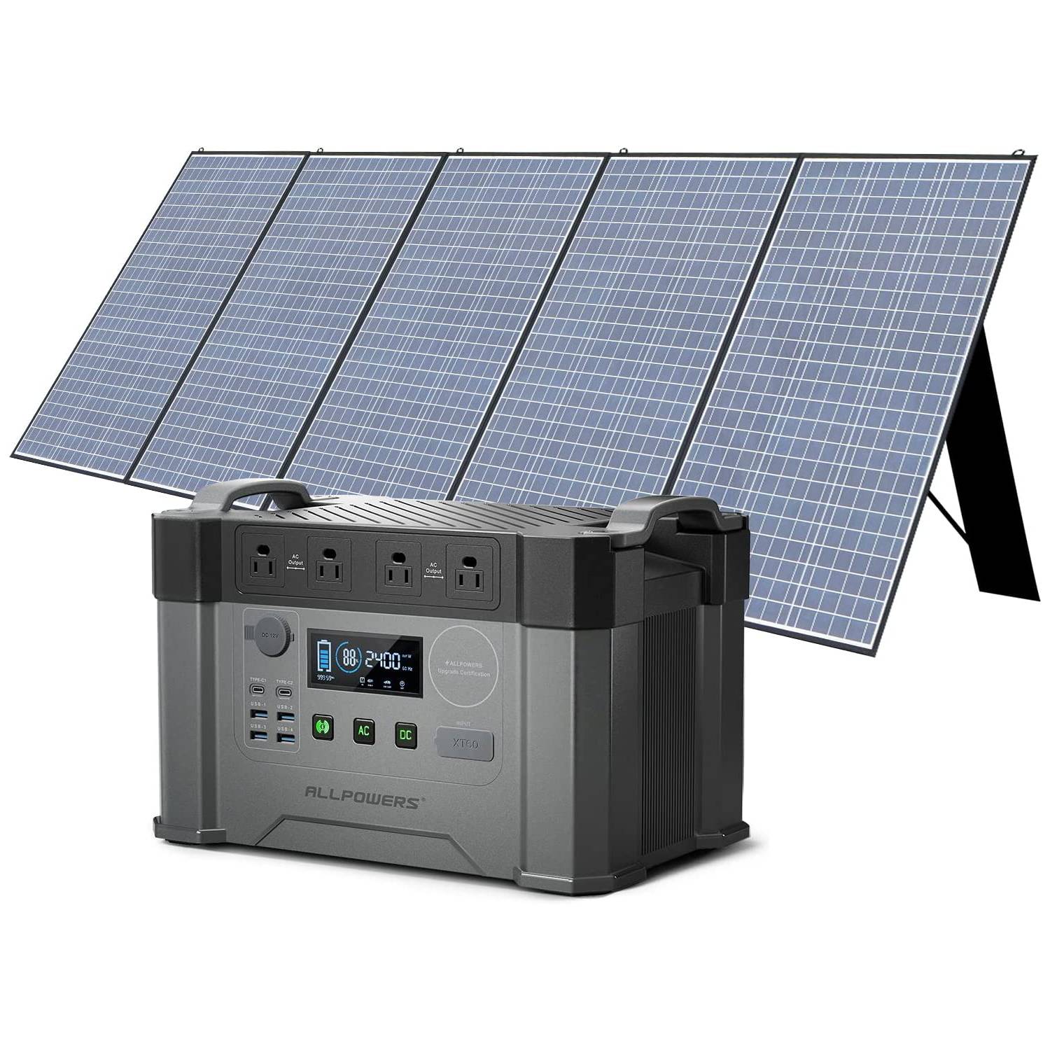 ALLPOWERS Solar Generator Kit 2000W (S2000 + SP037 400W Solar Panel)