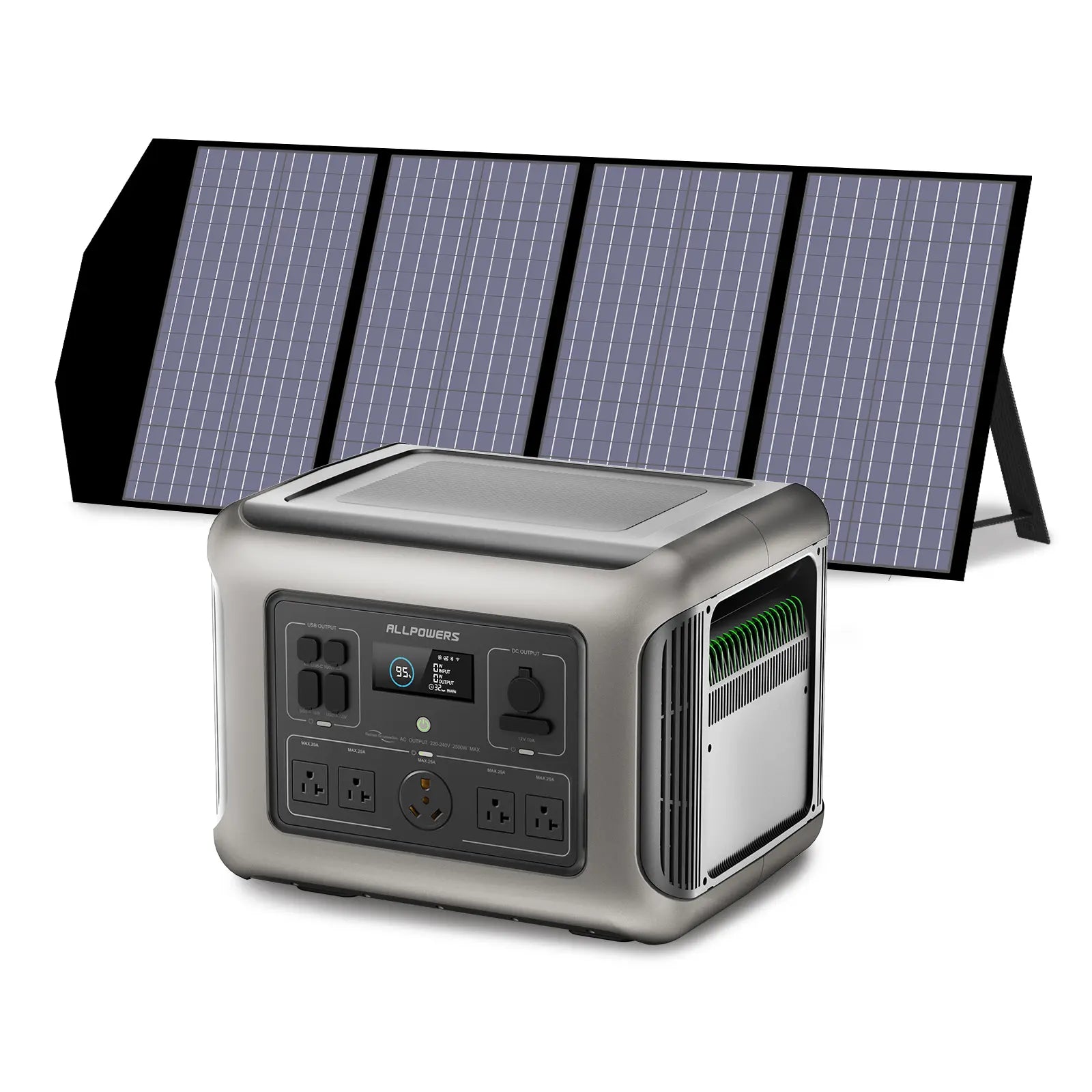 ALLPOWERS Solar Generator Kit 2500W (R2500 + SP029 140W Solar Panel)