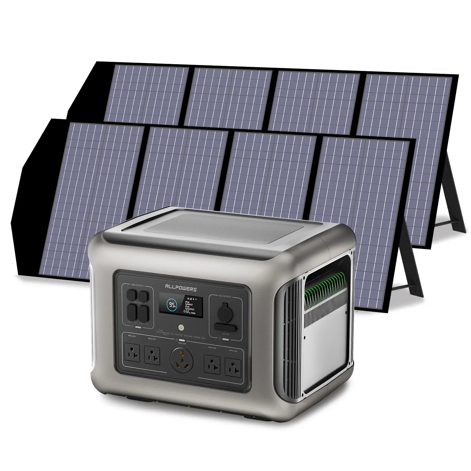 ALLPOWERS Solar Generator Kit 2500W (R2500 + SP029 140W Solar Panel)