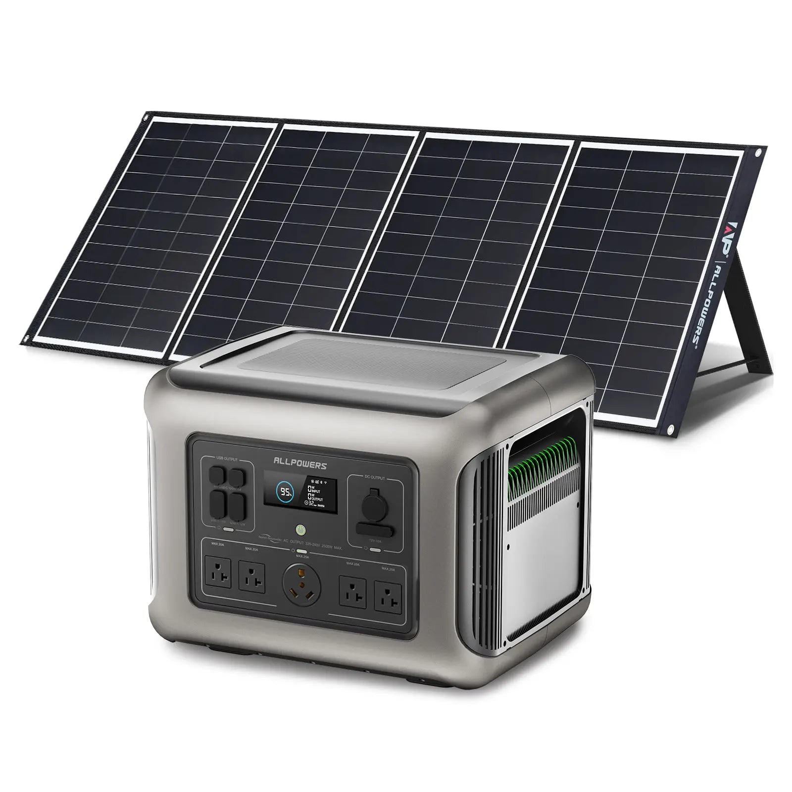 ALLPOWERS Solar Generator Kit 2500W (R2500 + SP035 200W Solar Panel)