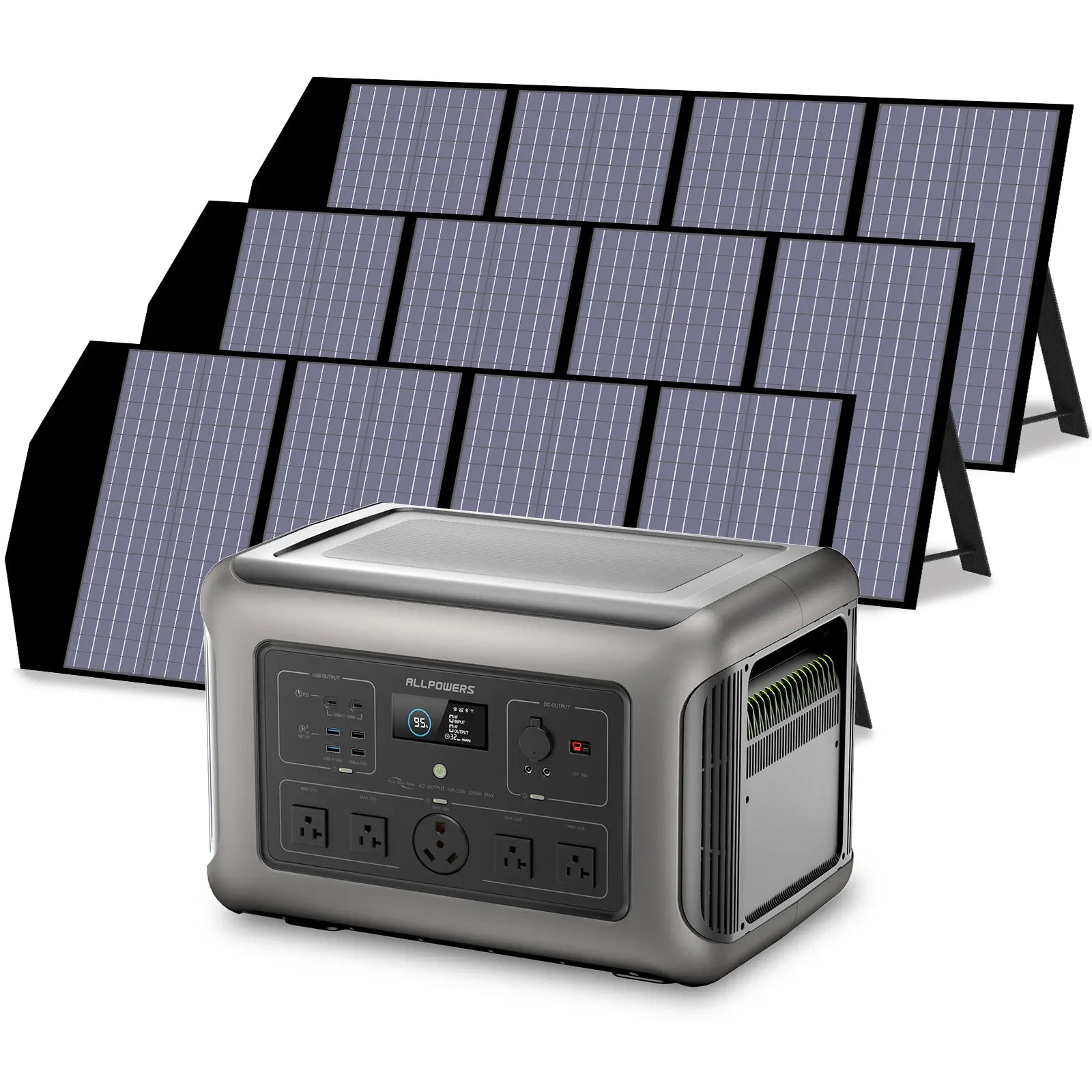 ALLPOWERS Solar Generator Kit 3200W (R3500 + SP029 140W Solar Panel) ALLPOWERS Solar Generator Kit 3200W (R3500 + SP029 140W Solar Panel)