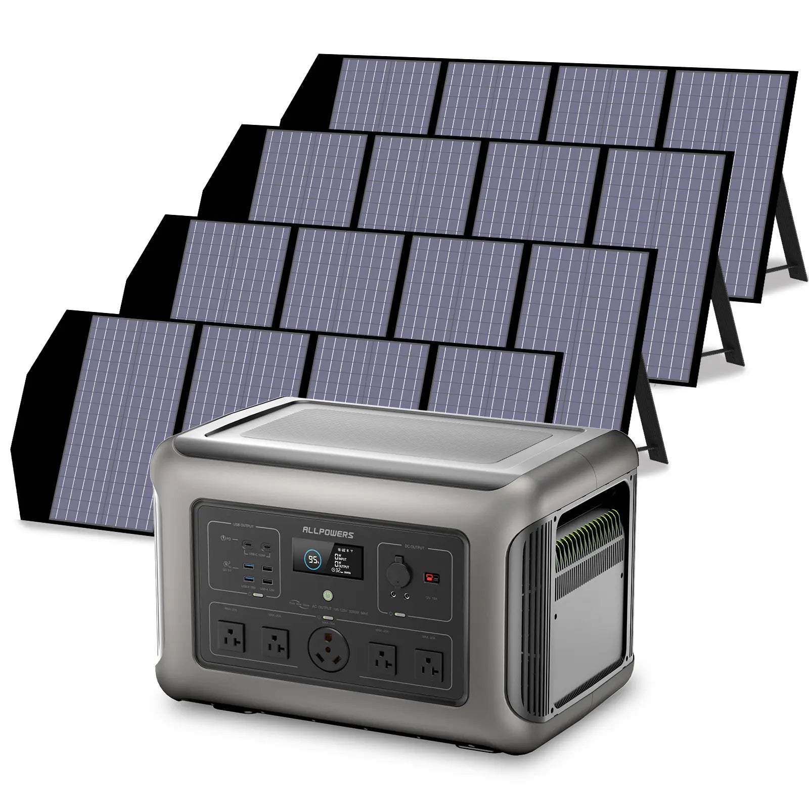 ALLPOWERS Solar Generator Kit 3200W (R3500 + SP029 140W Solar Panel)