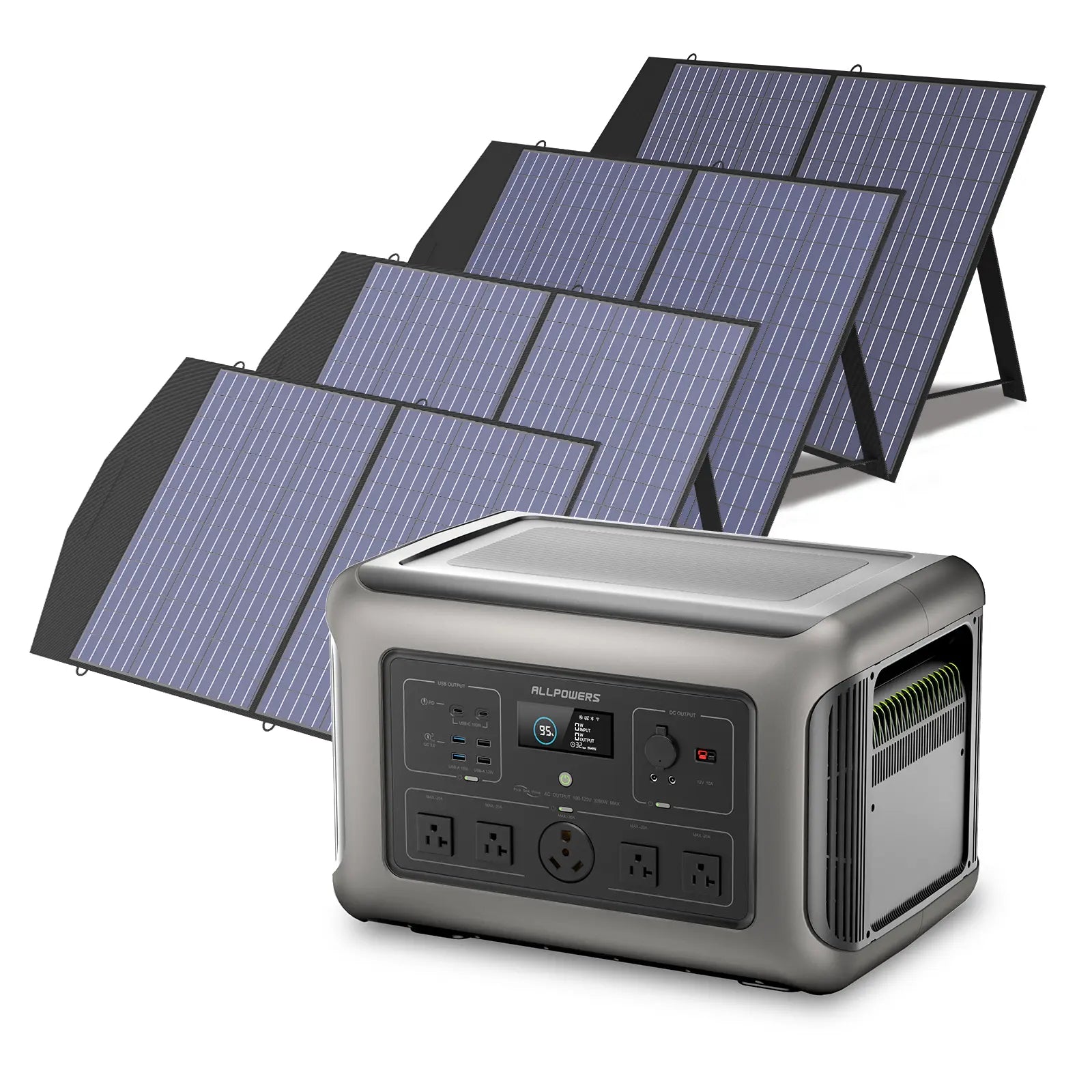 ALLPOWERS Solar Generator Kit 3200W (R3500 + SP027 100W Solar Panel)