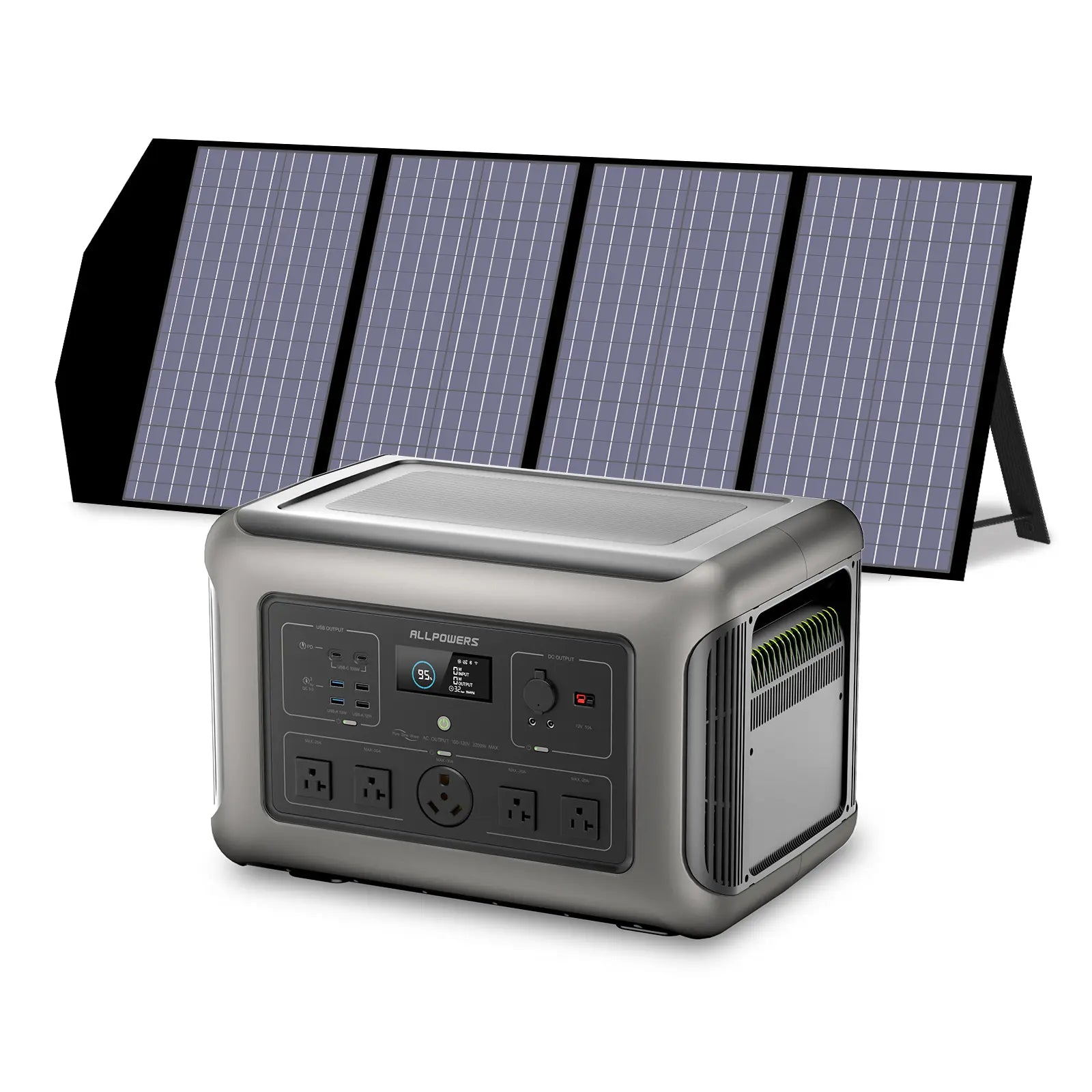 ALLPOWERS Solar Generator Kit 3200W (R3500 + SP029 140W Solar Panel)