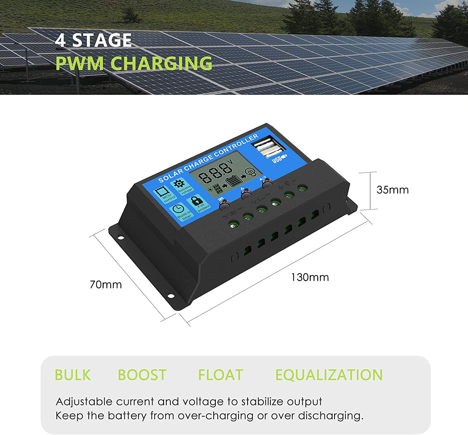 ALLPOWERS 30A Solar Charge Controller