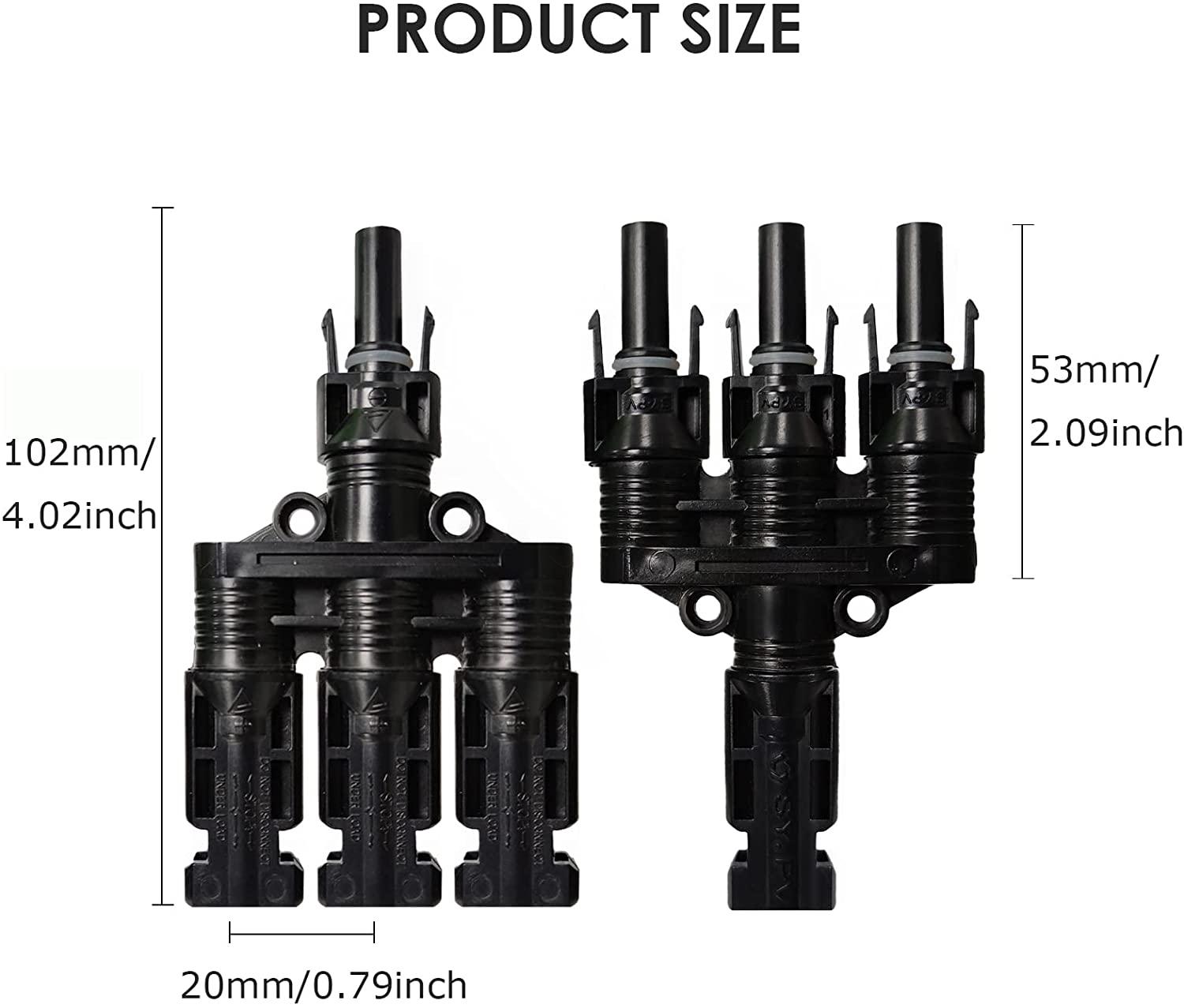 ALLPOWERS Solar Panel T Branch Connectors Solar Panel Parallel Connectors 1 to 3 Solar Connectors Plug Tool Kit