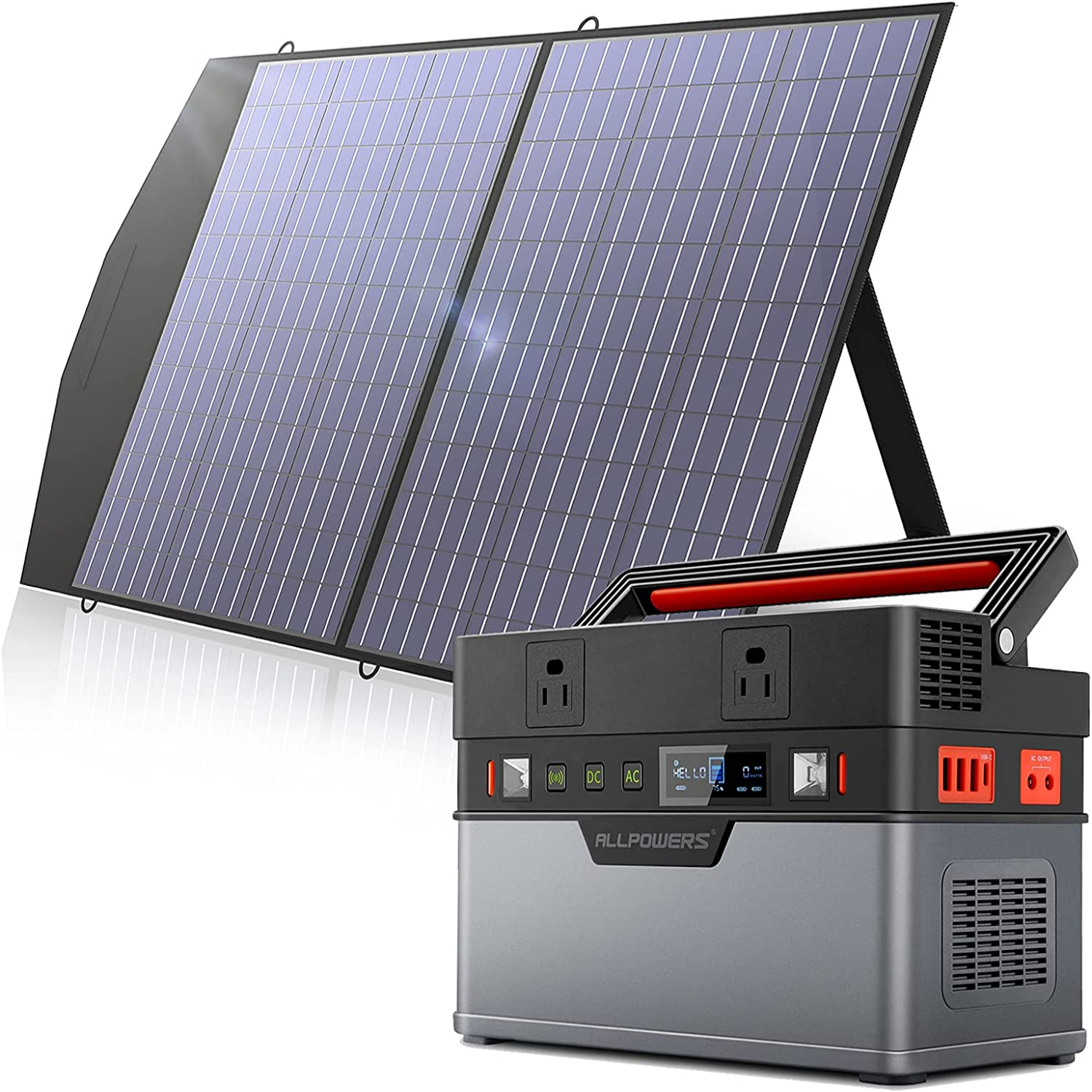 Panneau solaire portable 100w, kit de panneau solaire pour camping