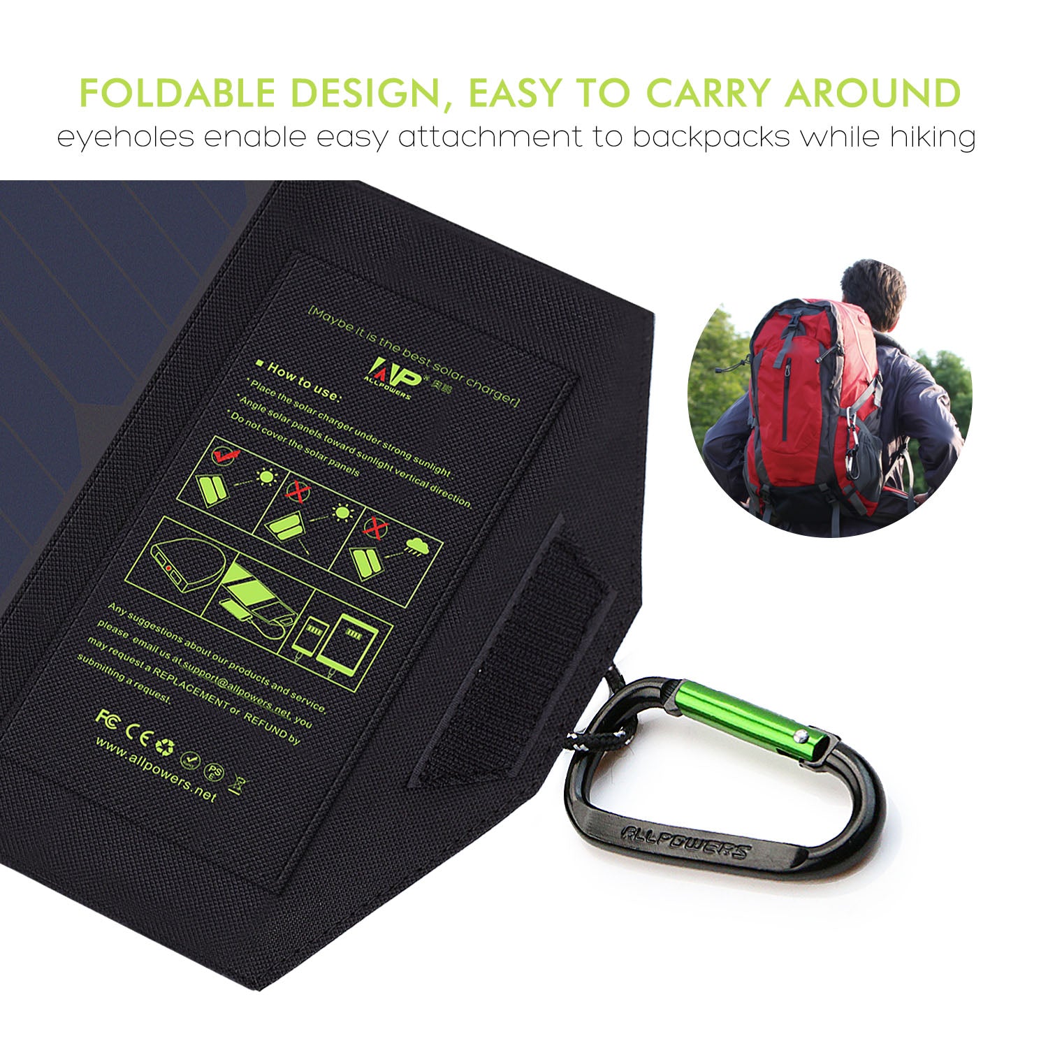 ALLPOWERS 5V 10W Solar Charger