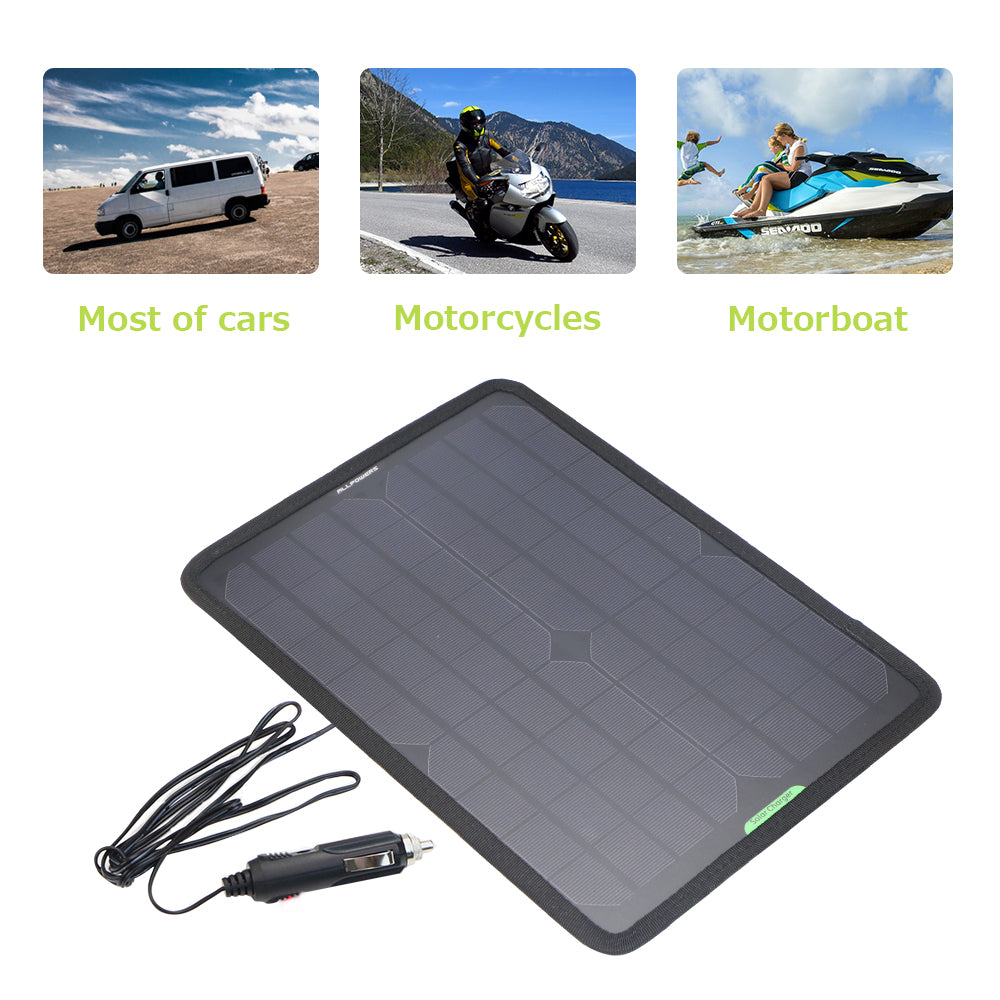 ALLPOWERS 18V 5W Portable Solar Car Battery Charger