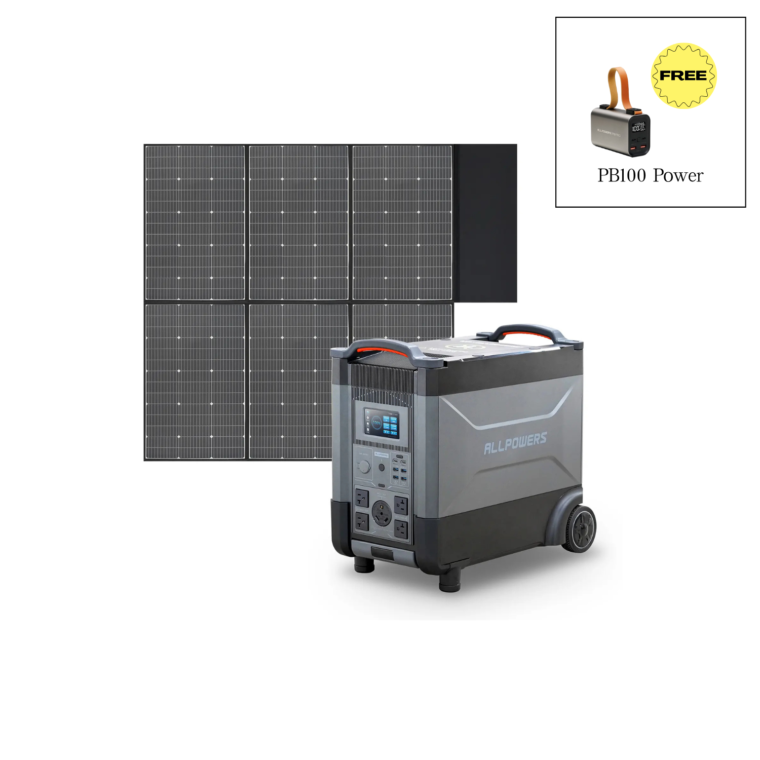 ALLPOWERS Solar Generator Kit 3600W (R4000 + SP039 600W Solar Panel)