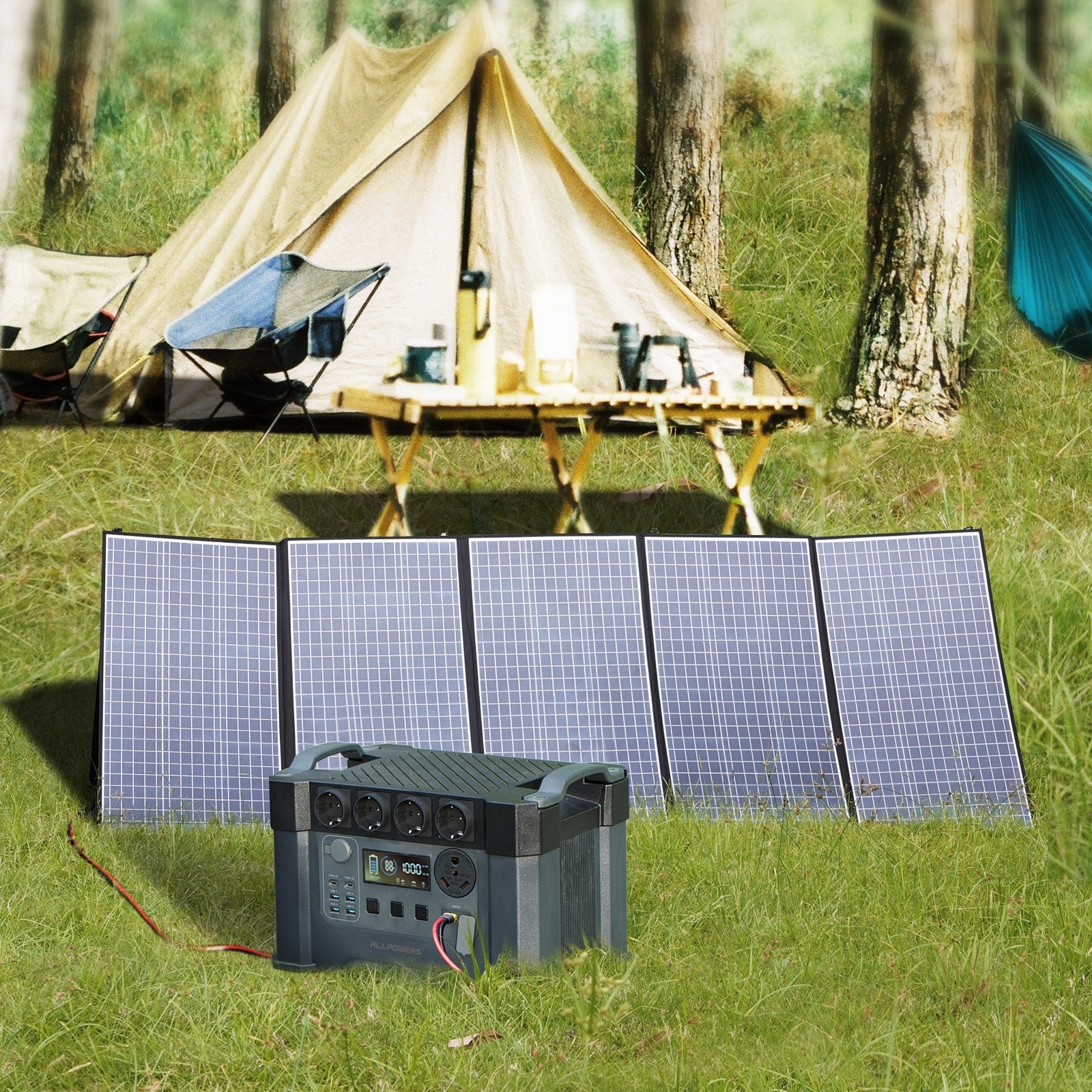 Générateur solaire ALLPOWERS S2000 pro Centrale électrique portable + Panneau solaire SP033 2pcs × 200W