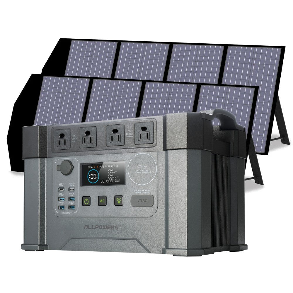 ALLPOWERS Solar Generator Kit 2400W (S2000 Pro + SP029 140W Solar Panel)