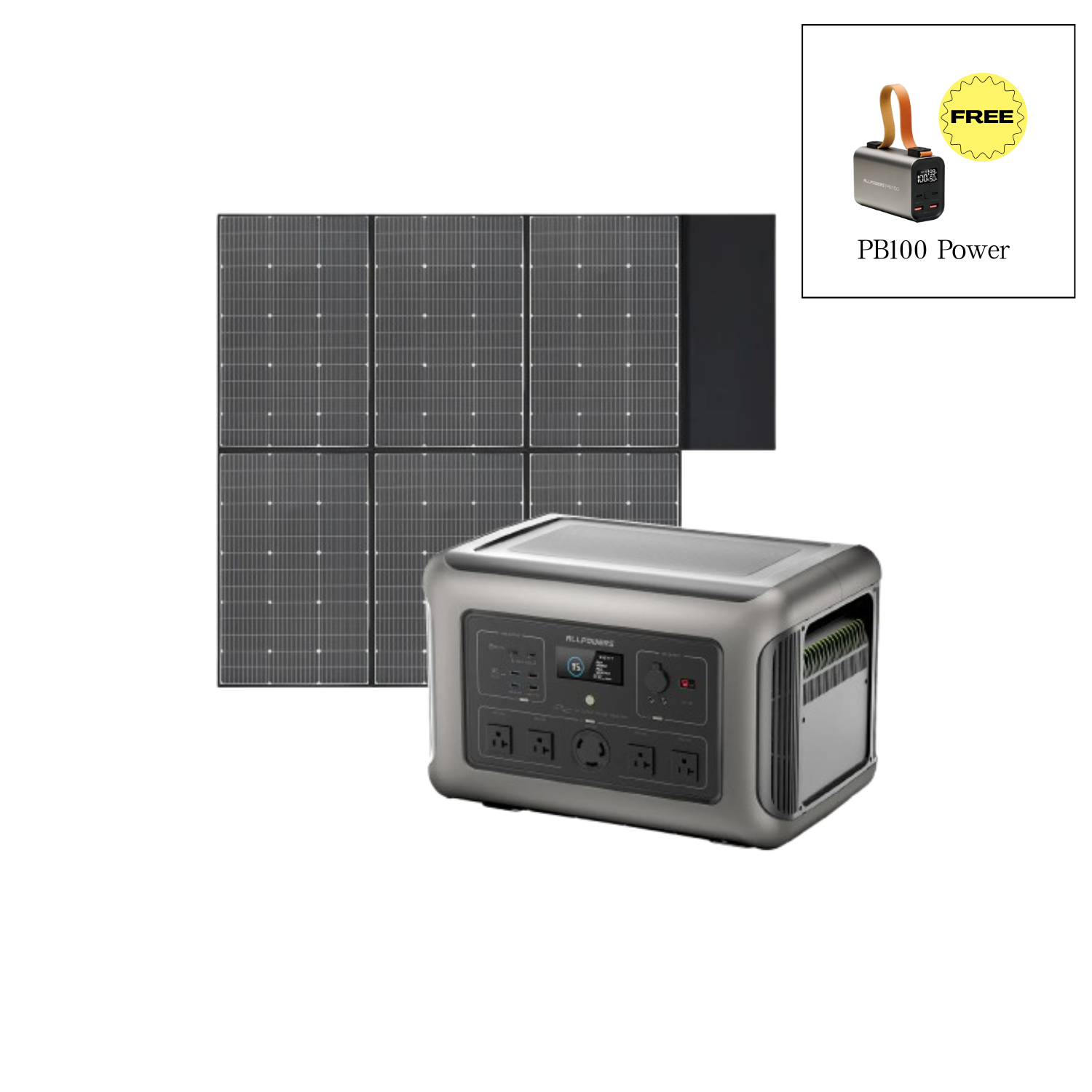 ALLPOWERS Solar Generator Kit 3200W (R3500 + SP039 600W Solar Panel)