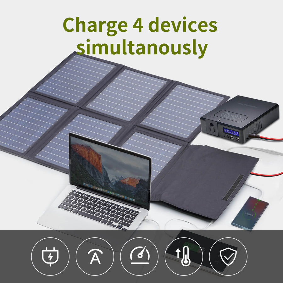 ALLPOWERS S200 Solar Generators Portable Power Bank 200W 154Wh with SP026 60W Solar Panels