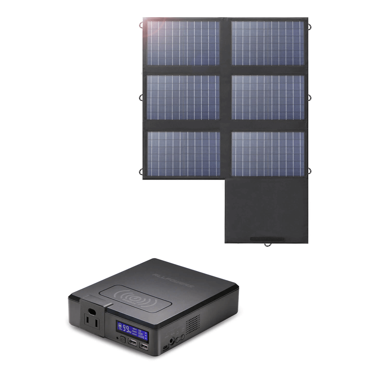 ALLPOWERS S200 Portable Power Bank 200W 154Wh (S200 + SP026 60W Solar Panel)