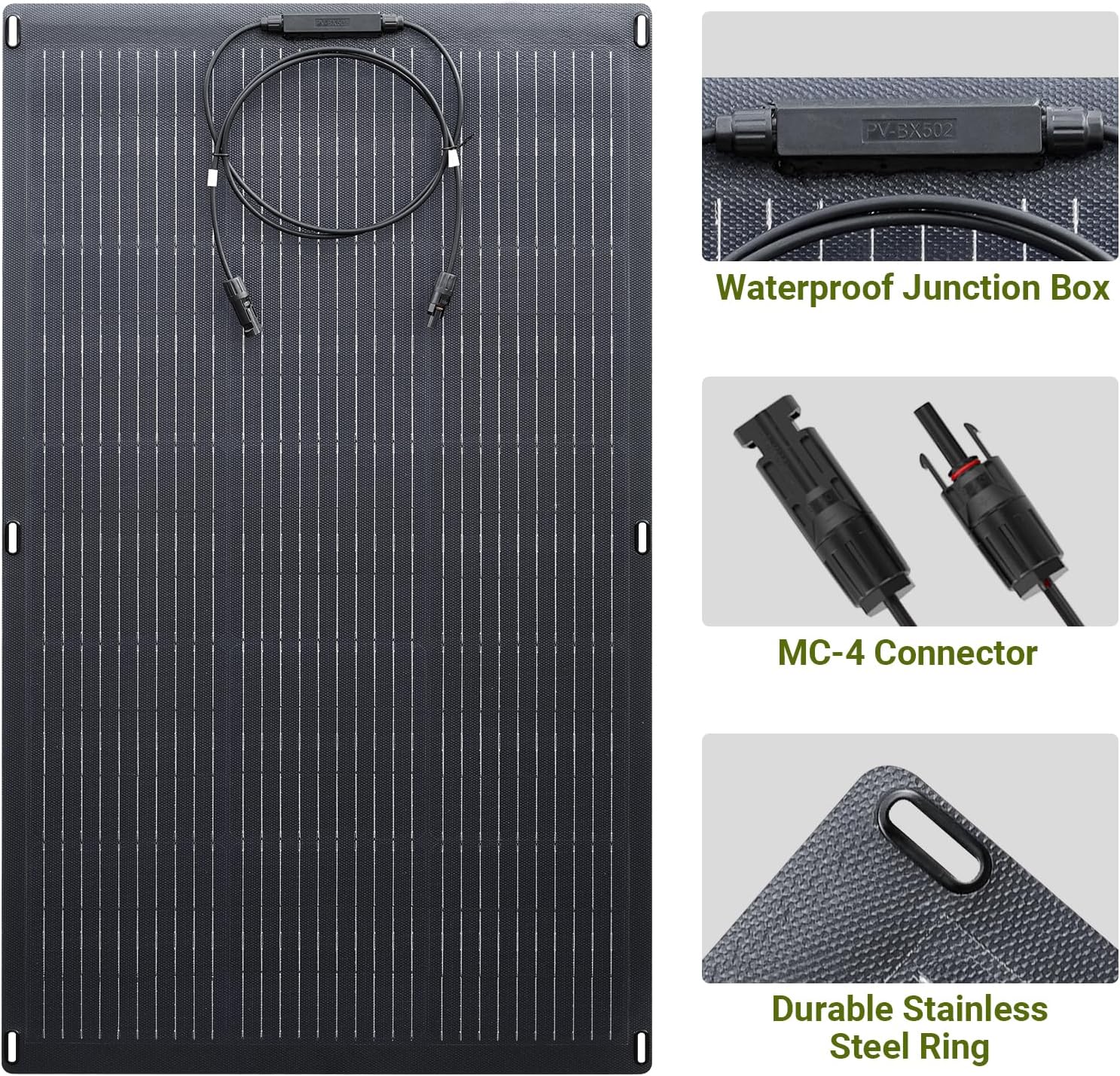 ALLPOWERS SF200 Monocrystalline Flexible Solar Panel 200W