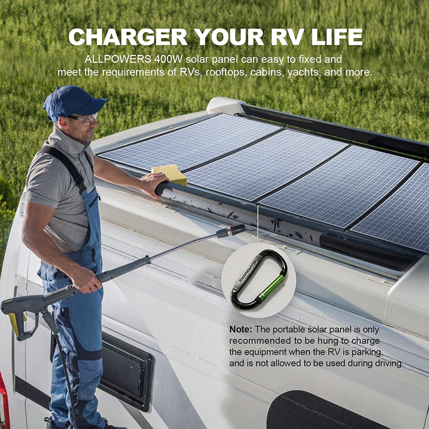 ALLPOWERS Solar Generator Kit 3600W (R4000 + SP037 400W  Solar Panel)