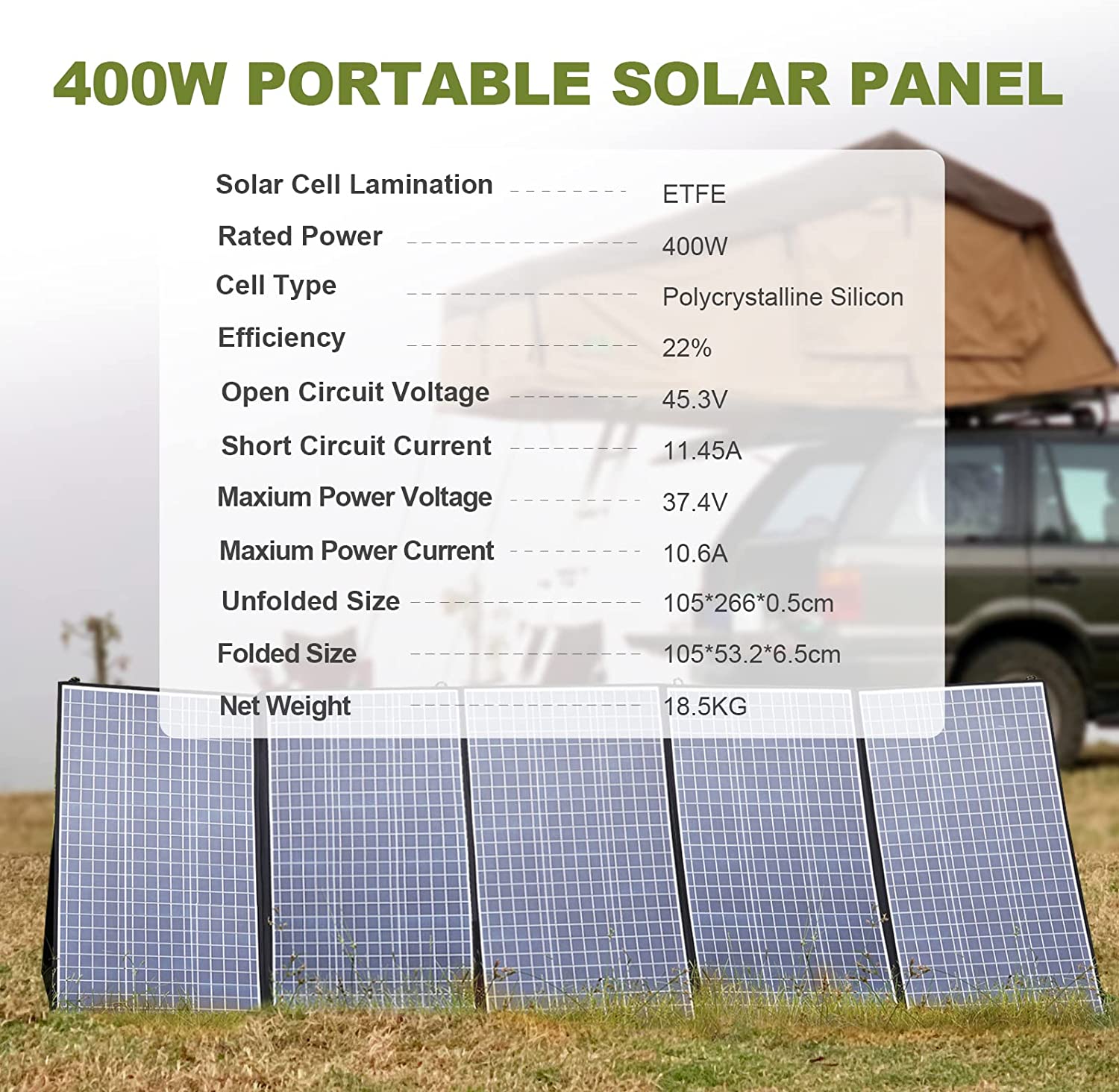 ALLPOWERS Solar Generator Kit 3600W (R4000 + SP037 400W  Solar Panel)