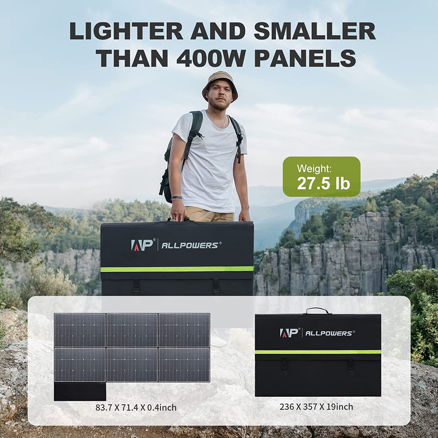 ALLPOWERS SP039 600W Monocrystalline Portable Solar Panel