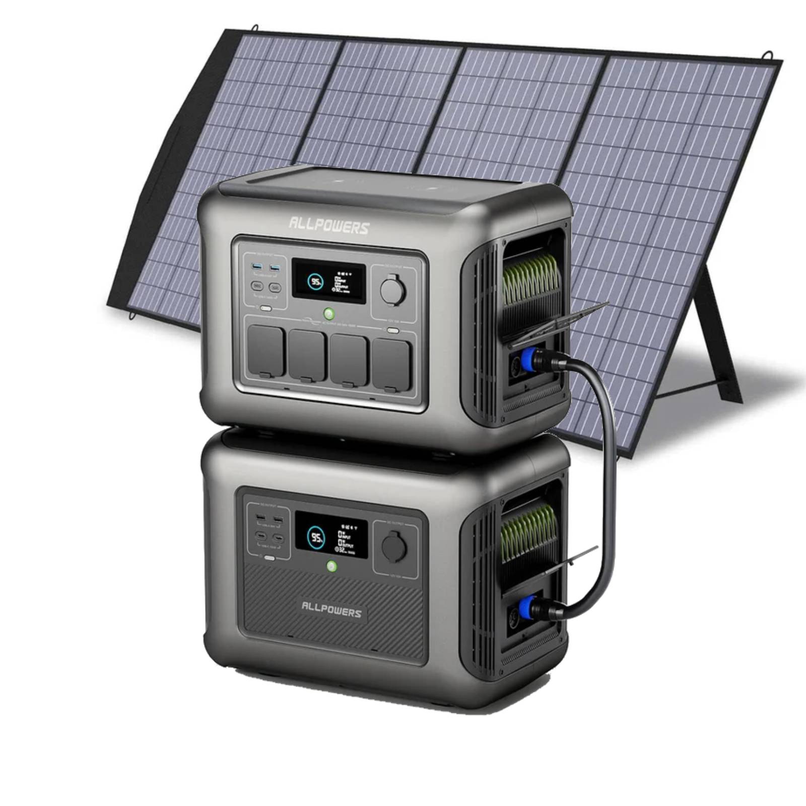 ALLPOWERS R1500+ B1000 + SP033 100W Portable Solar Panel- Prime Big Deal Days