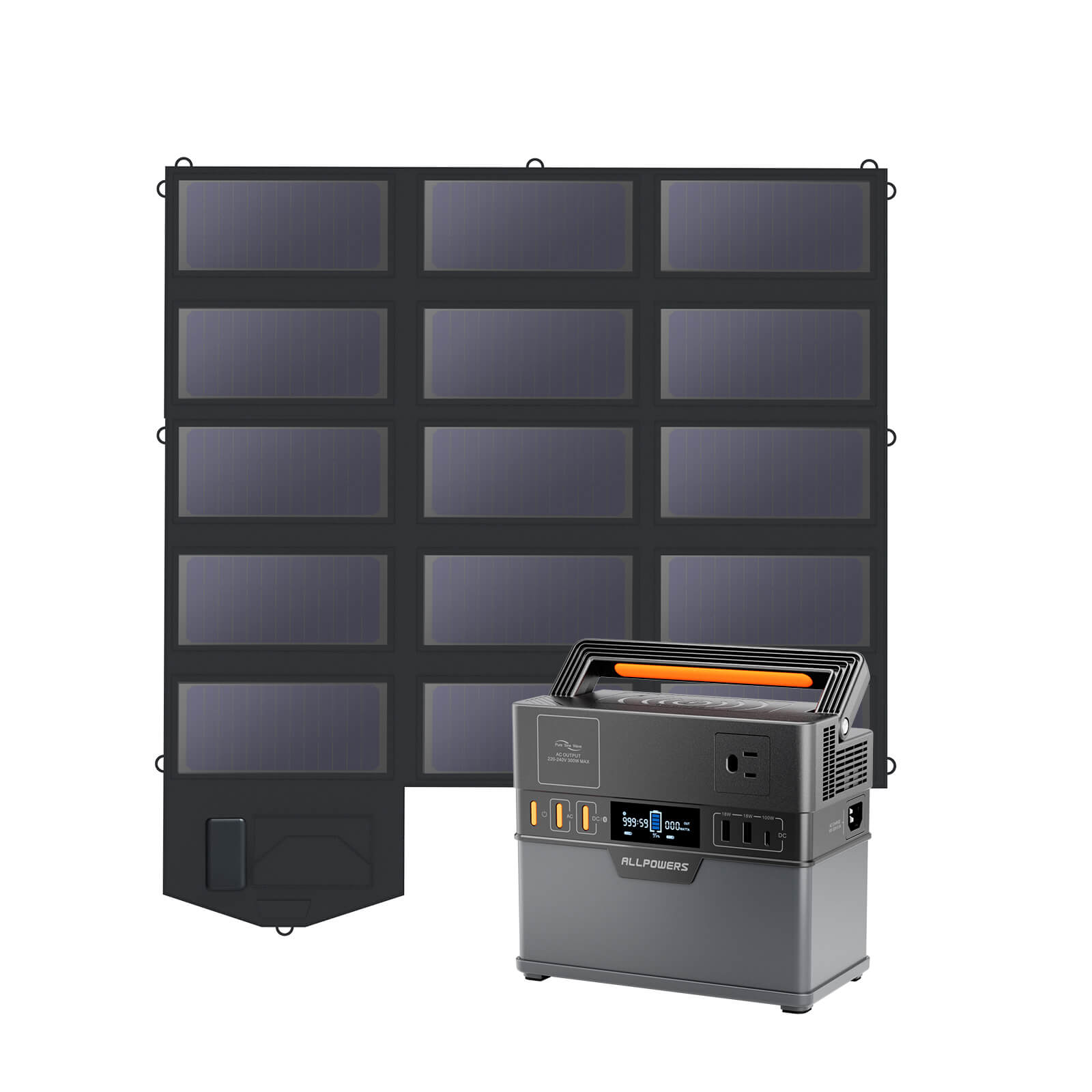 ALLPOWERS Générateur Solaire S300 300W Centrale Portable + SP027 Panneau Solaire 100W