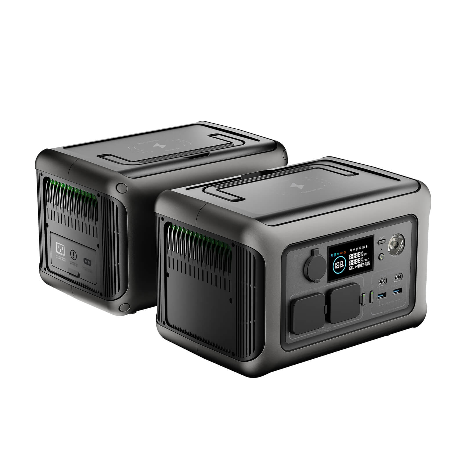 [Upgraded Version] ALLPOWERS R600 Super-Quiet Portable Power Station, 299Wh  600W LiFePO4 Battery Backup with UPS Function, 400W Max Input, MPPT Solar