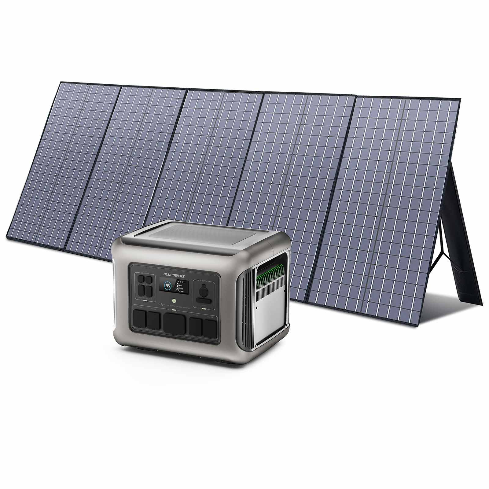 ALLPOWERS R2500 Portable Home Backup Power Station 2500W 2016W (R2500 + SP037 400W Solar Panel)