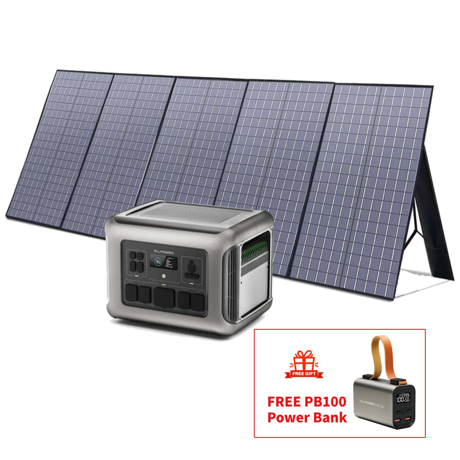 ALLPOWERS Solar Generator Kit 2500W (R2500 + SP037 400W Solar Panel)