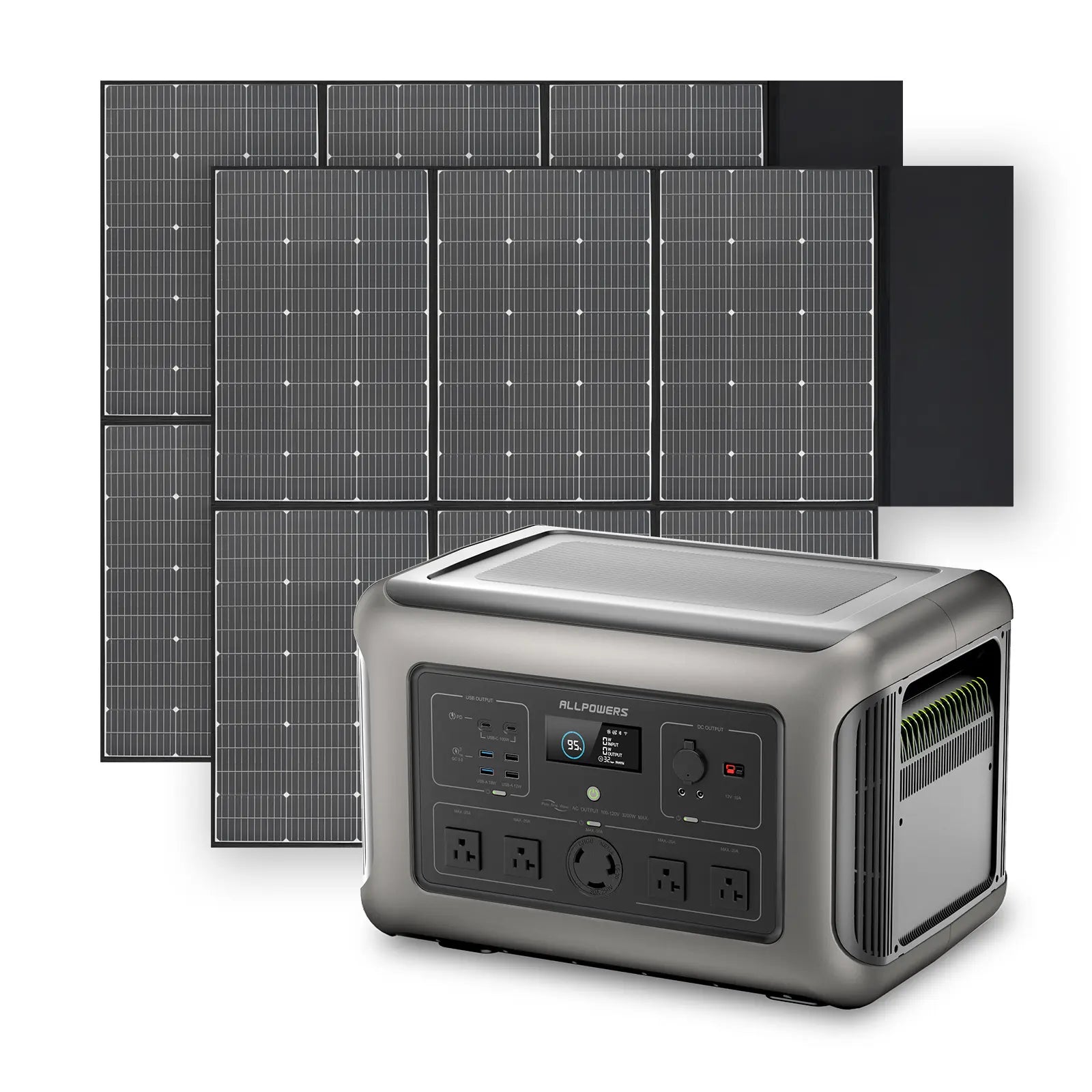 ALLPOWERS Solar Generator Kit 3200W (R3500 + SP039 600W Solar Panel)