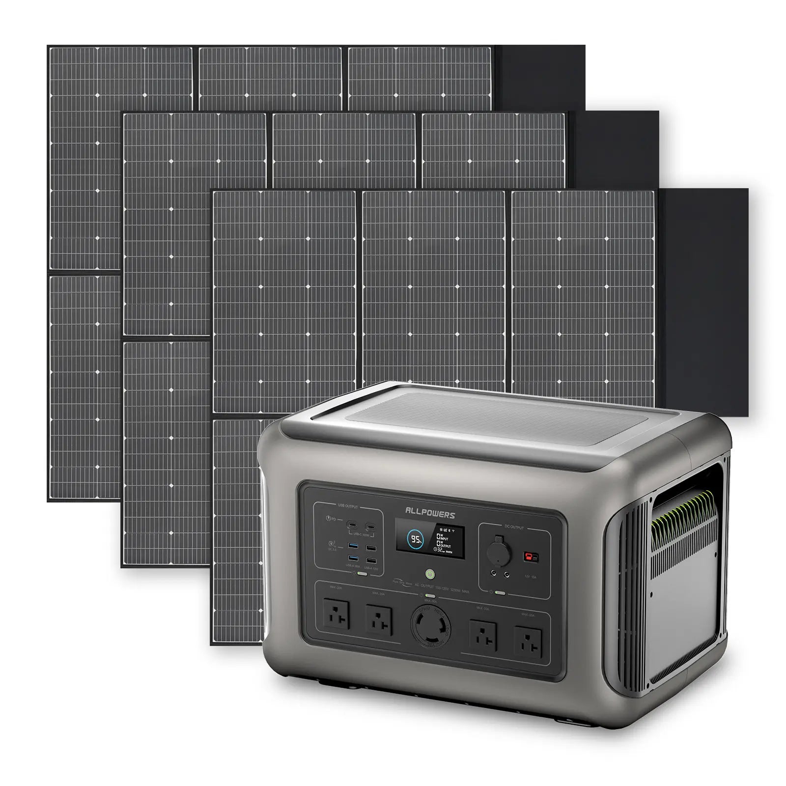 ALLPOWERS Solar Generator Kit 3200W (R3500 + 3 x SP039 600W Solar Panel)