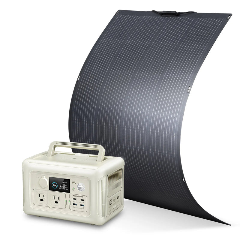 ALLPOWERS R600 + 200W Panel | Solar Generator Kit 600W