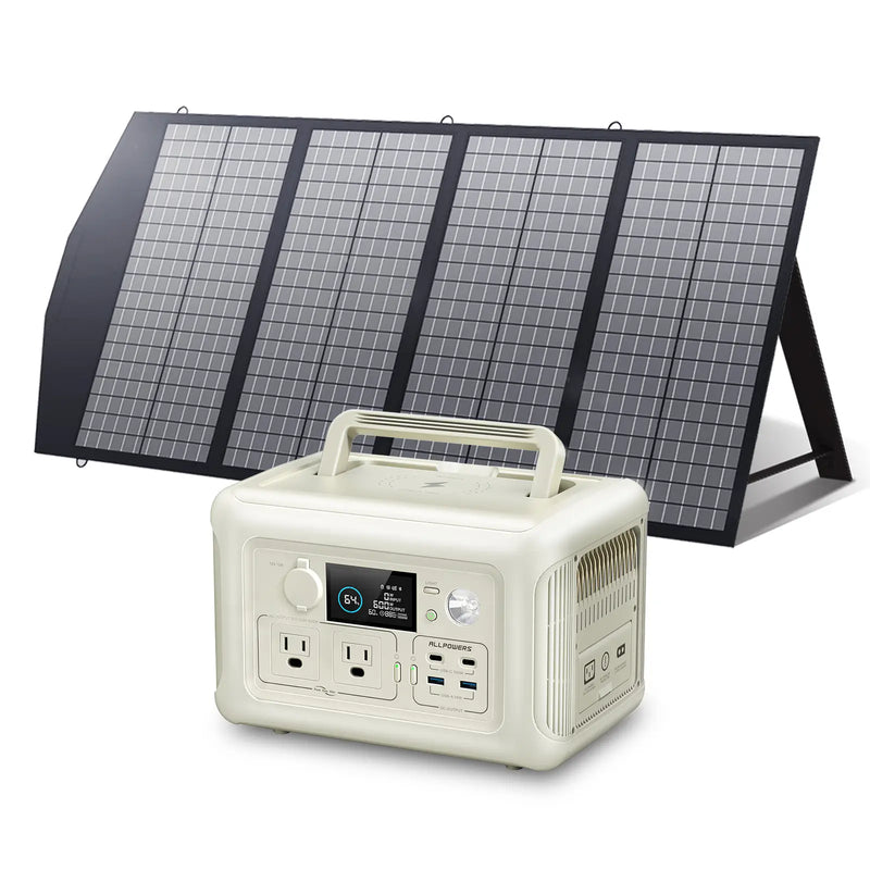 ALLPOWERS R600 + 140W Panel | Solar Generator Kit 600W