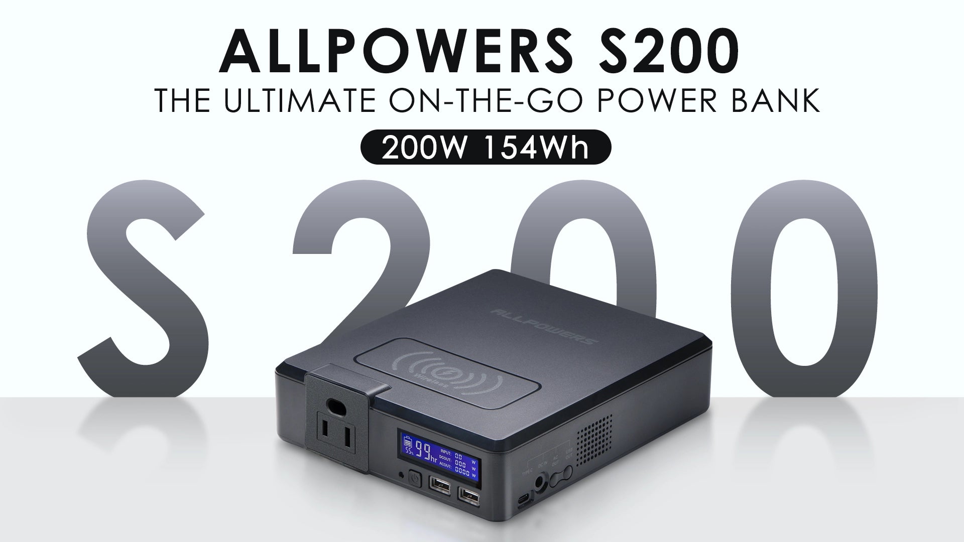 ALLPOWERS S200 Portable Power Bank 200W 154WH Outdoor Power Supply