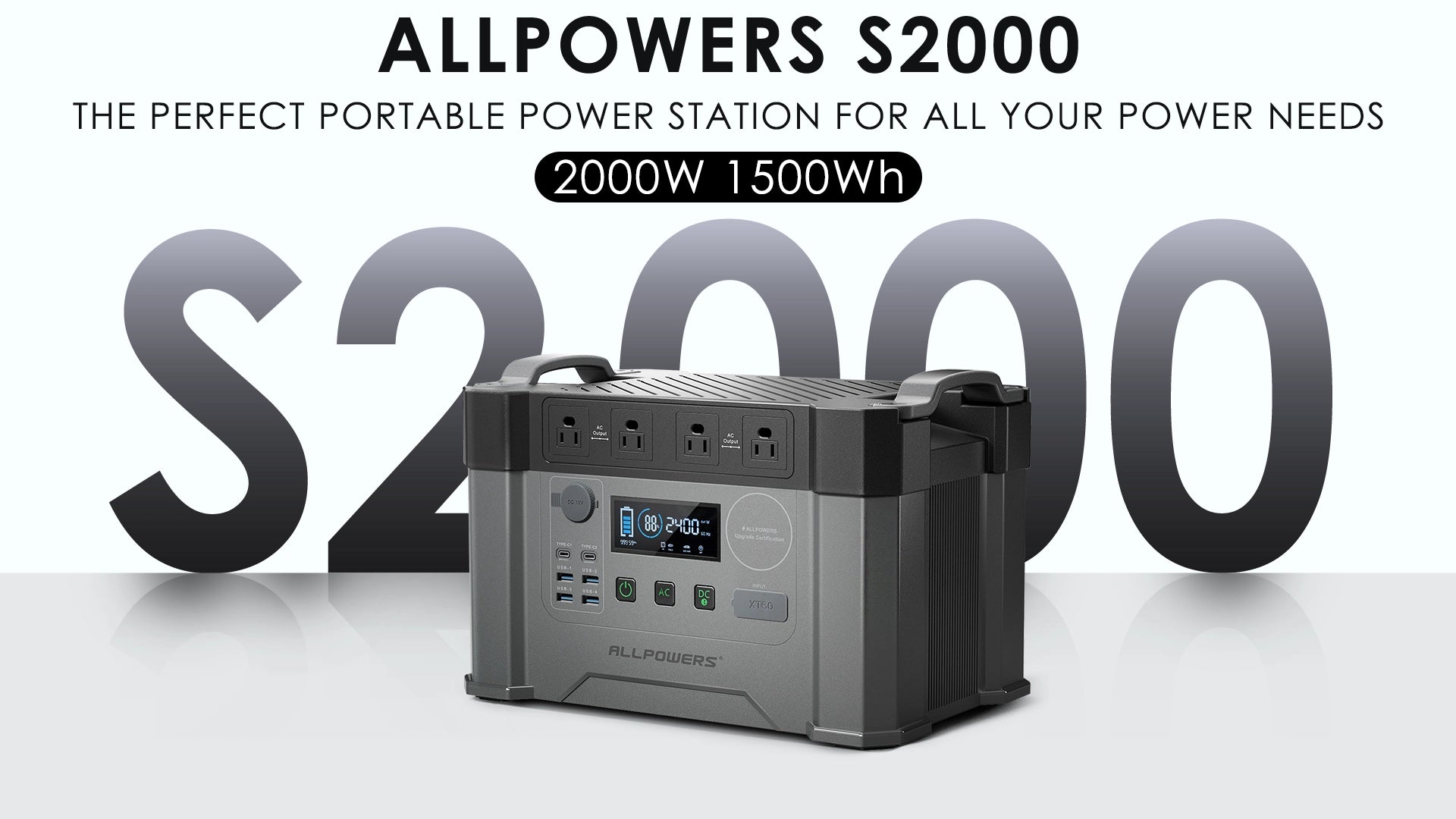 購入新品　ALLPOWERS S2000 PRO ポータブル電源 2400W 発電機・ポータブル電源