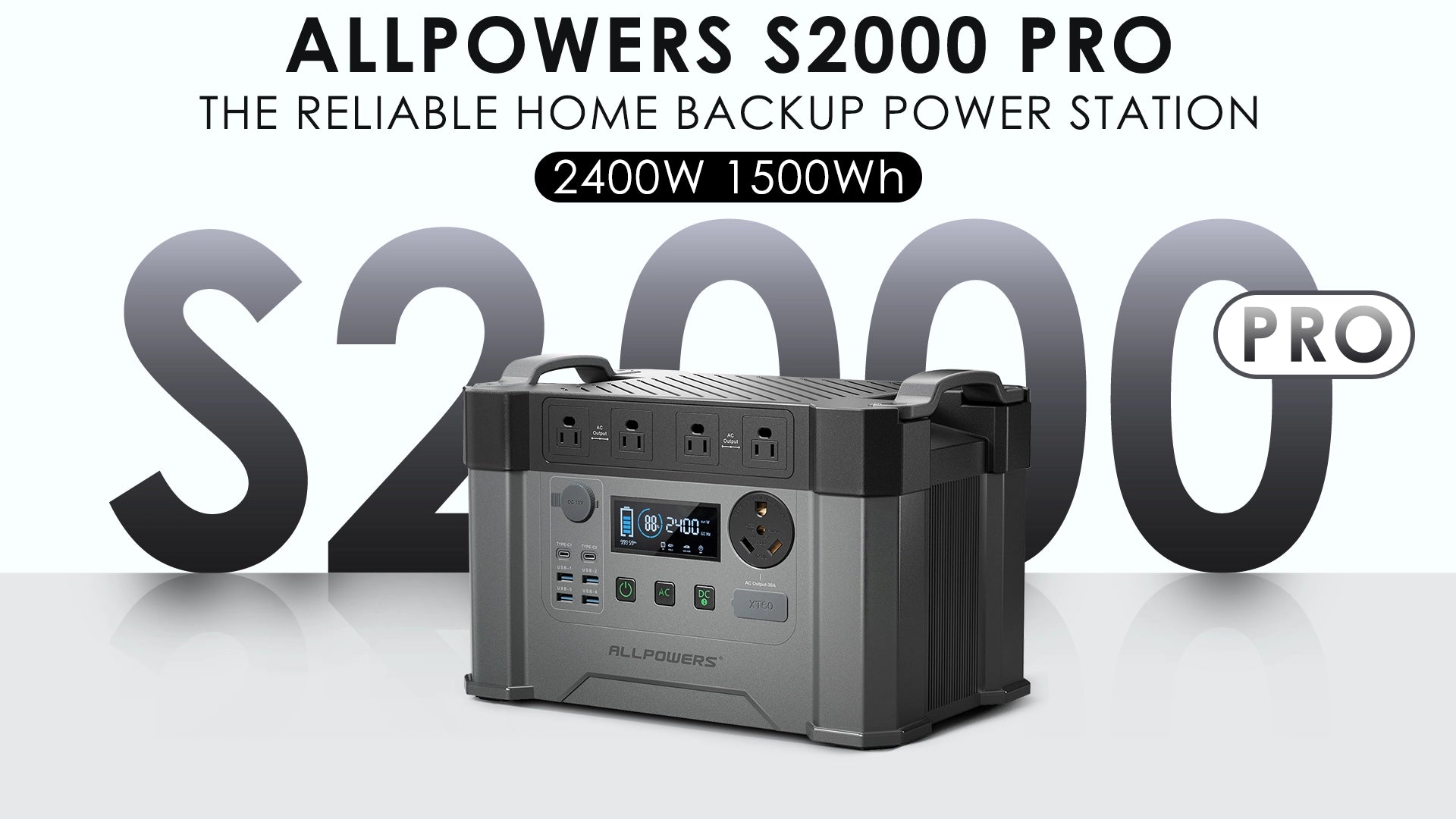ALLPOWERS S2000 Pro Portable Power Station 2400W 1500Wh Backup Power