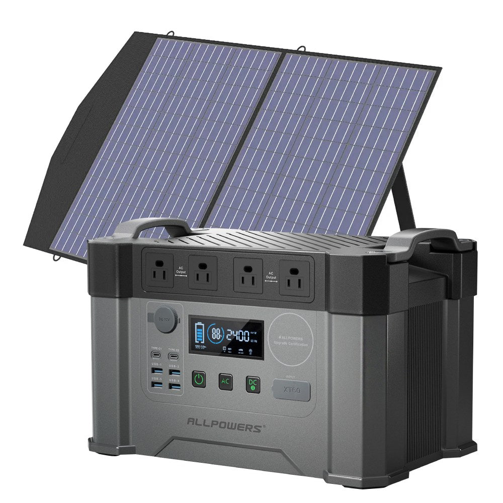 ALLPOWERS Solar Generator Kit 2400W (S2000 Pro + SP027 100W Solar Panel)
