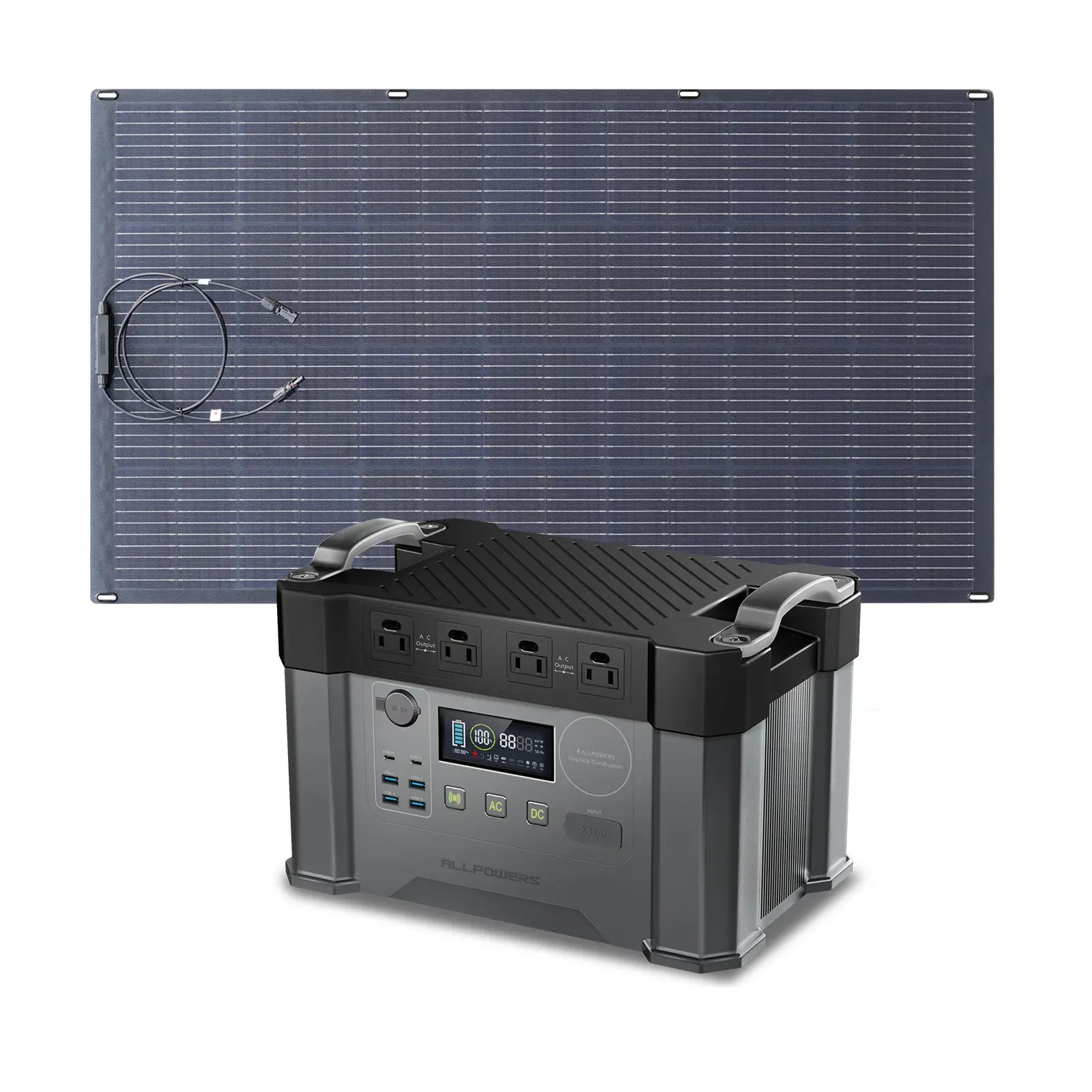 ALLPOWERS Solar Generator Kit 2000W (S2000 + SF200 200W Flexible Solar Panel)