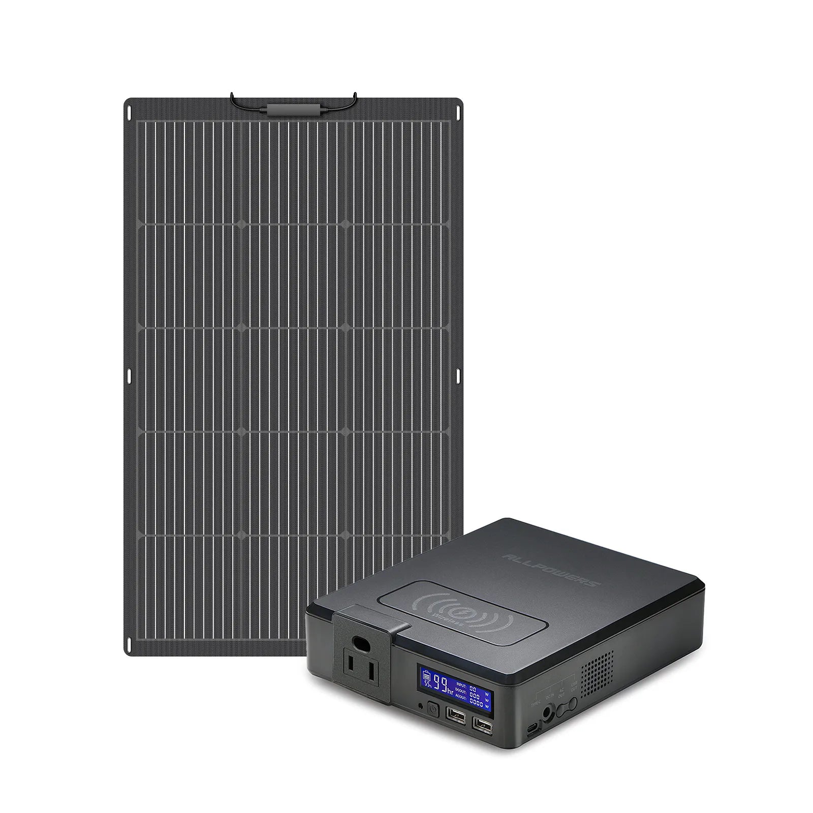 ALLPOWERS S200 Portable Power Bank 200W 154Wh (S200 + SF100 Flexible 100W Solar Panel)