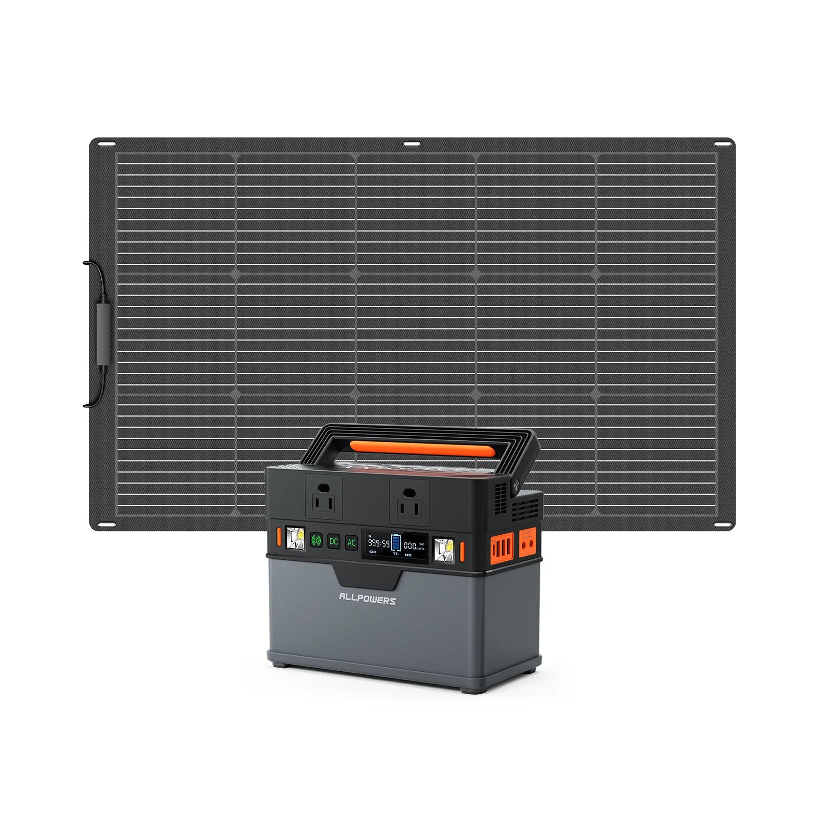 ALLPOWERS S300 Portable Power Station 300W 288Wh (S300 + SF100 Flexible 100W Solar Panel)